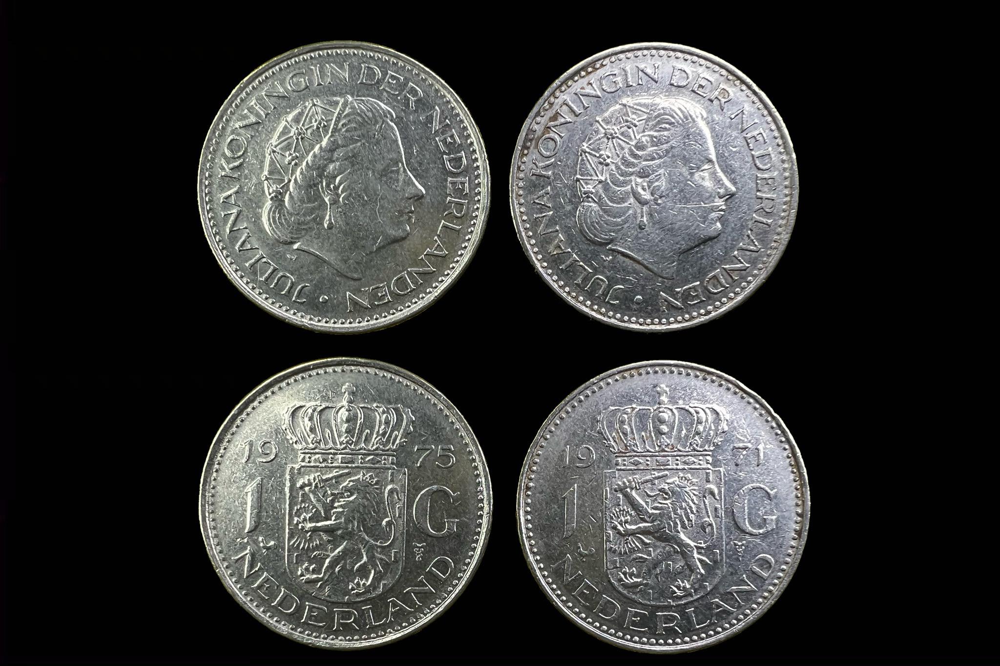 Holland 1 Gulden (1971,1975) 2db KM184  