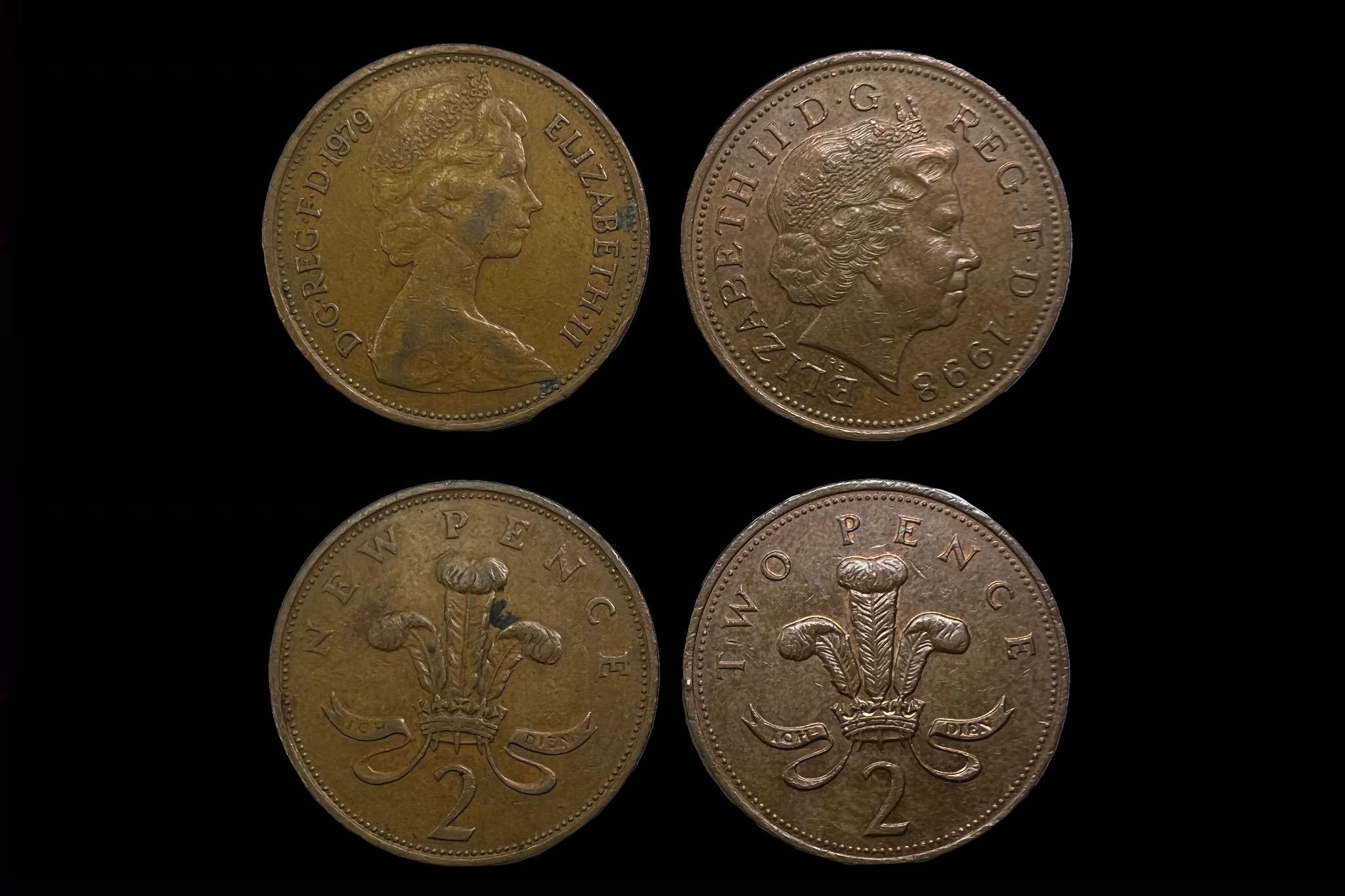 Angol 2 Pence (1979,1998) 2db KM916 