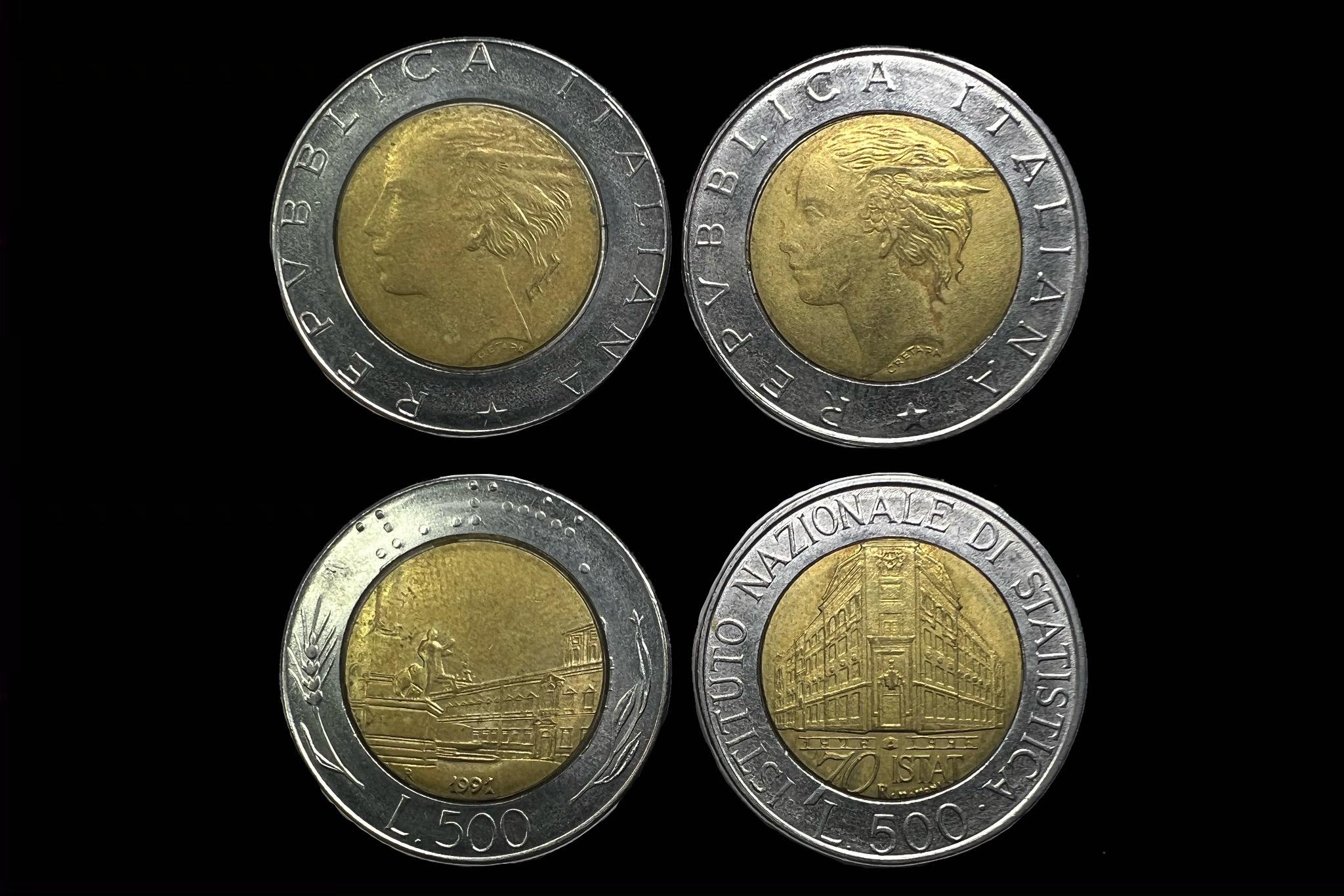 Olasz 500 Líra (1991,1996) 2db KM111