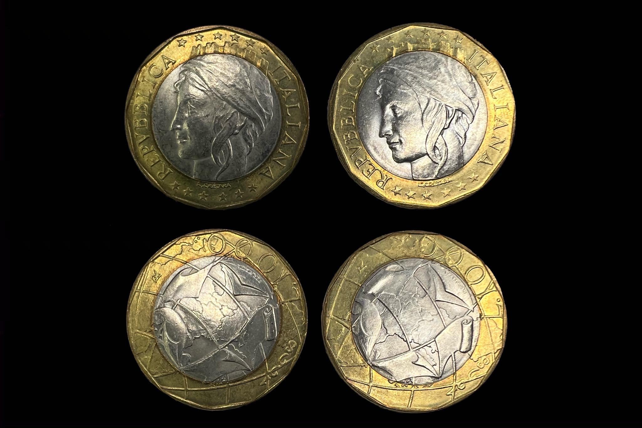 Olasz 1000 Líra (1998,1996) 2db KM190 