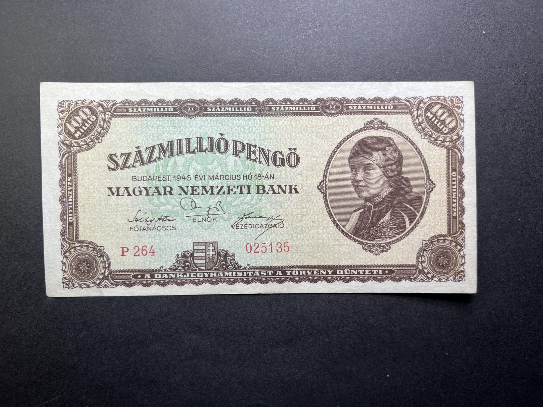 Százmillió pengő (1946) Adamo P2 VF