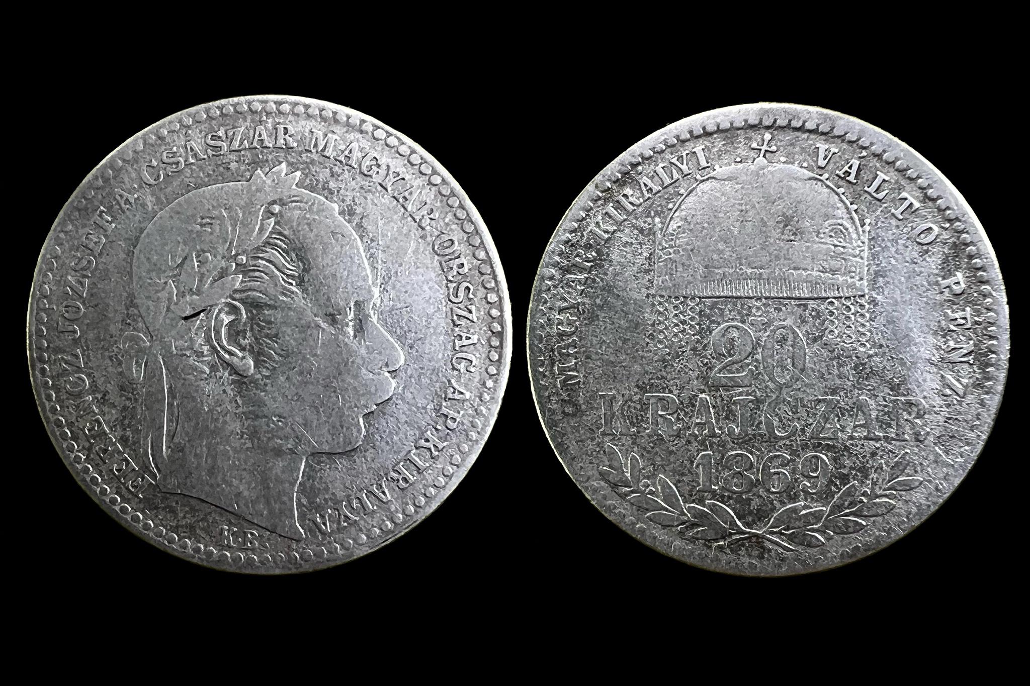 Franz Joseph 20 Krajcár (1869)