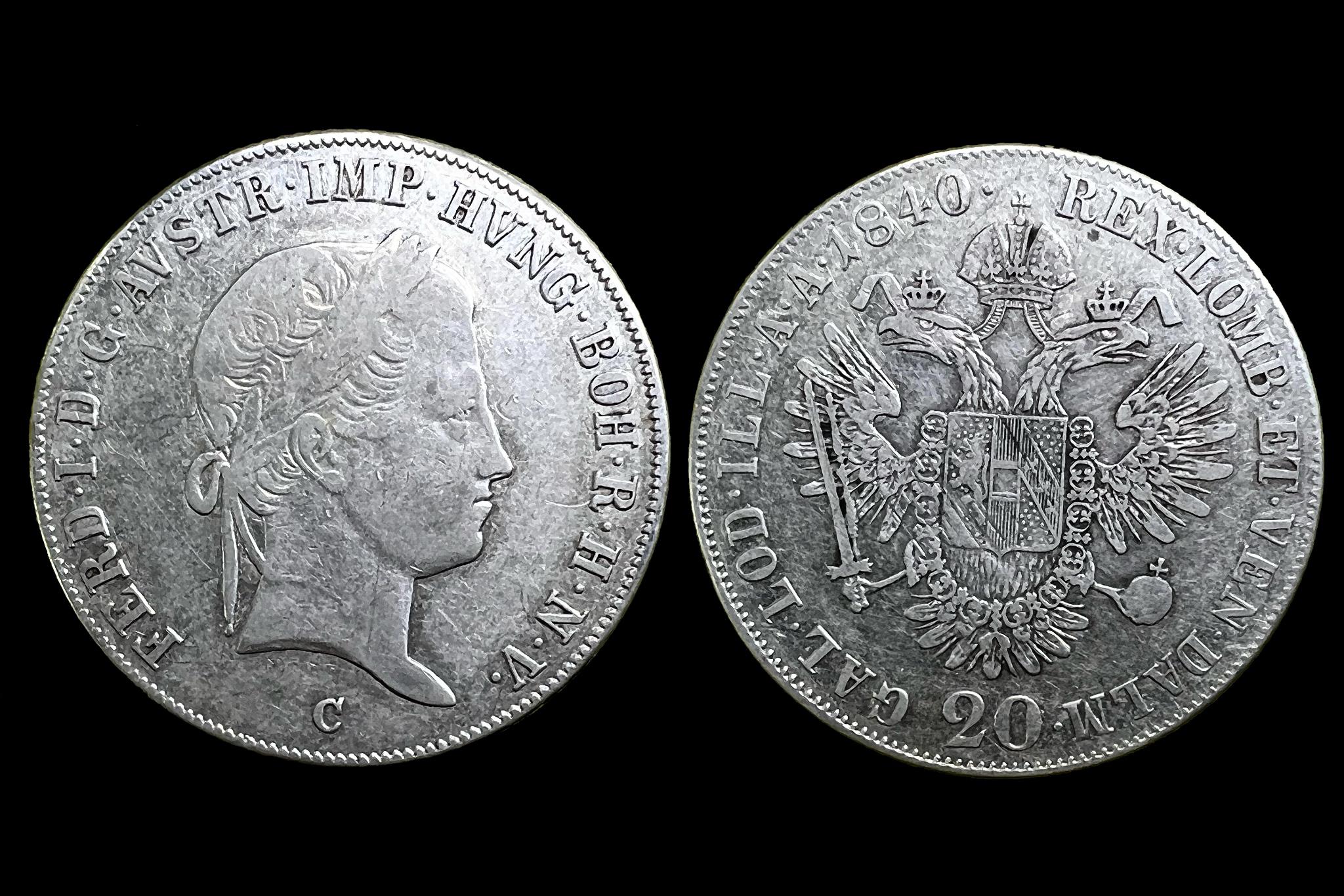 V. Ferdinánd 20 Krajcár (1840)C