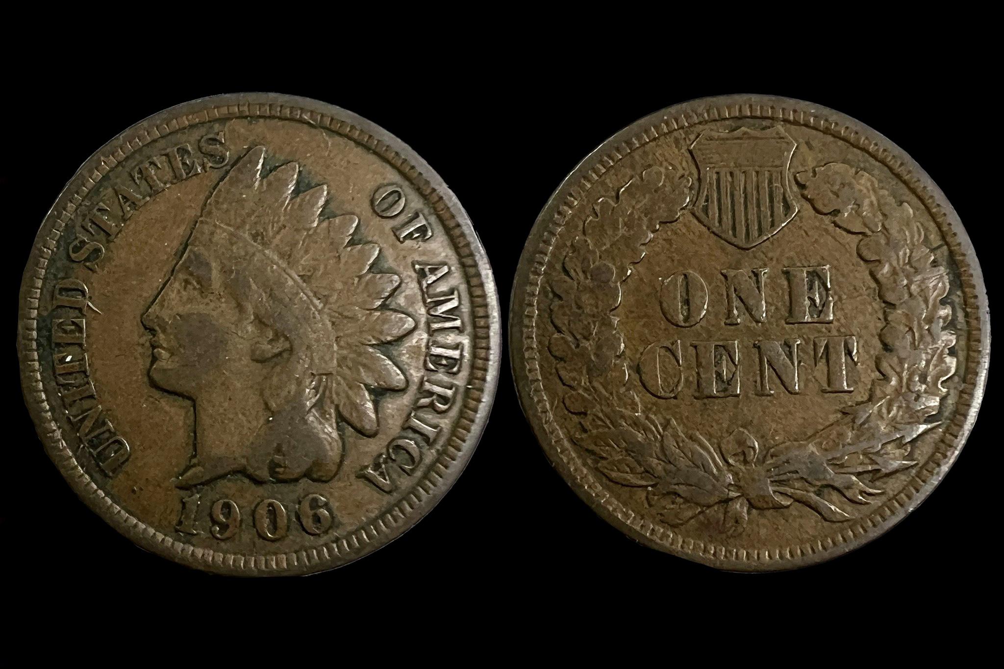 Indiánfejes 1 cent USA (1906) KM90