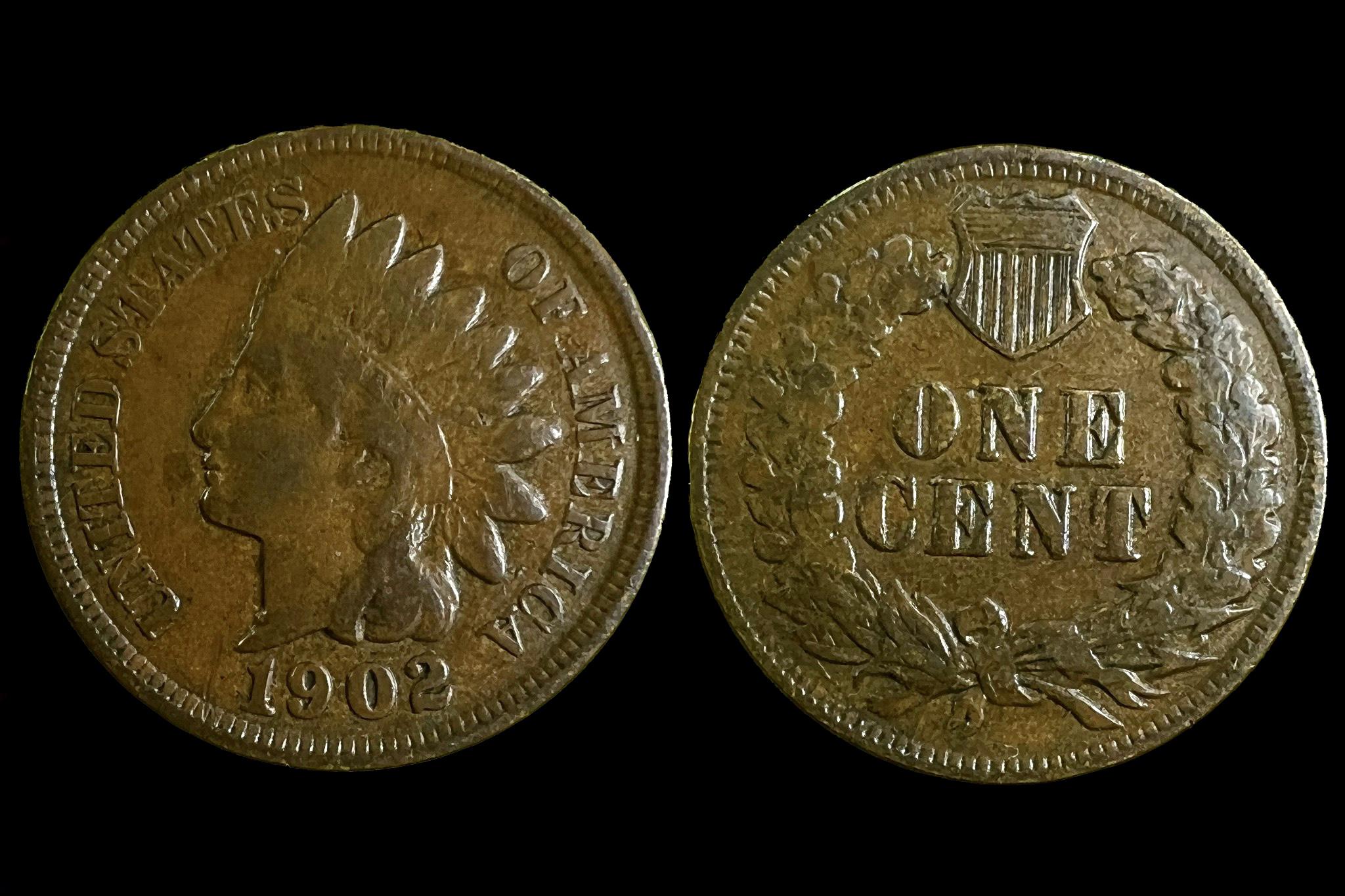 Indiánfejes 1 cent USA (1902) KM90