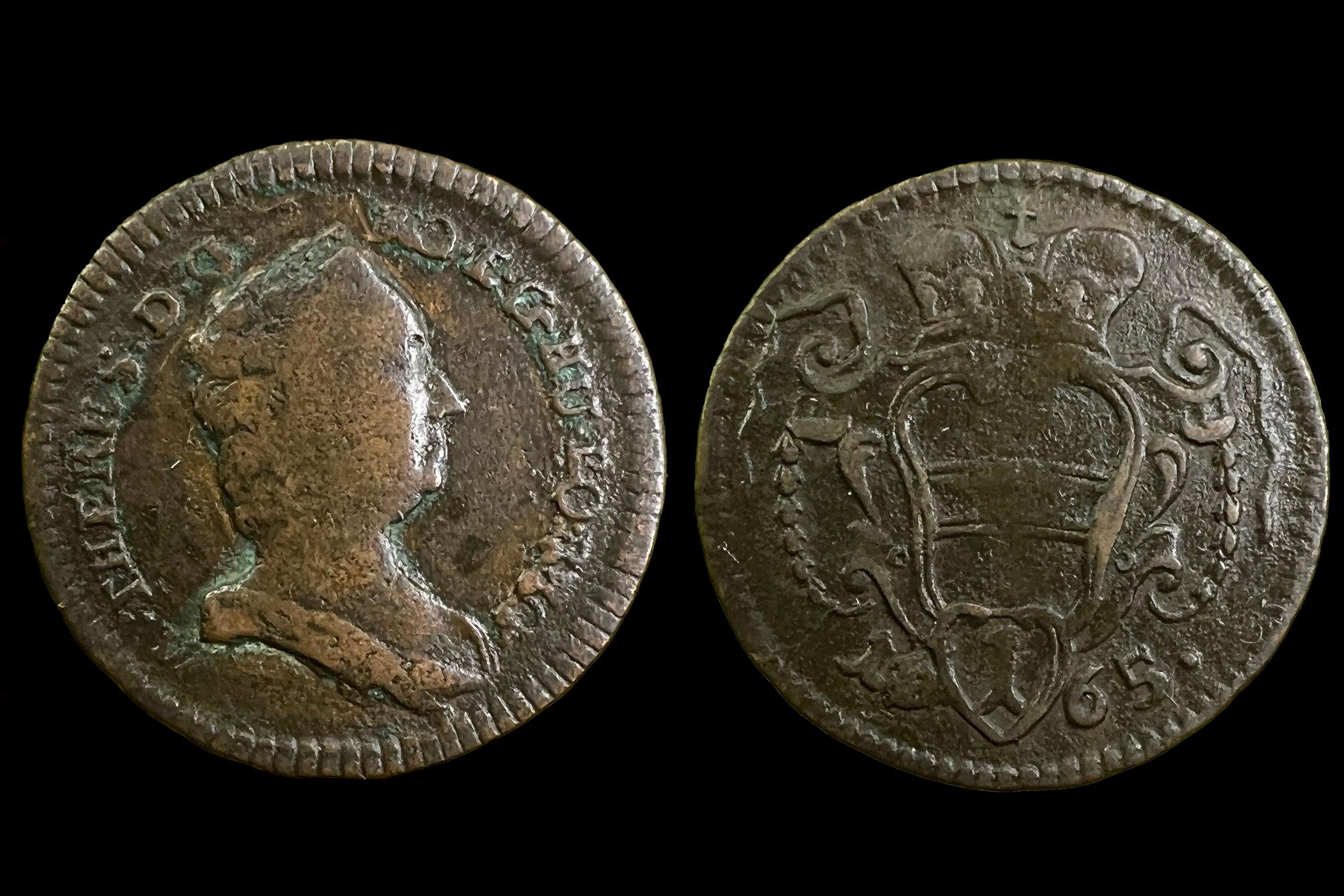 Maria Theresia   ia 1 Pfennig (1759)Wien KM1979 