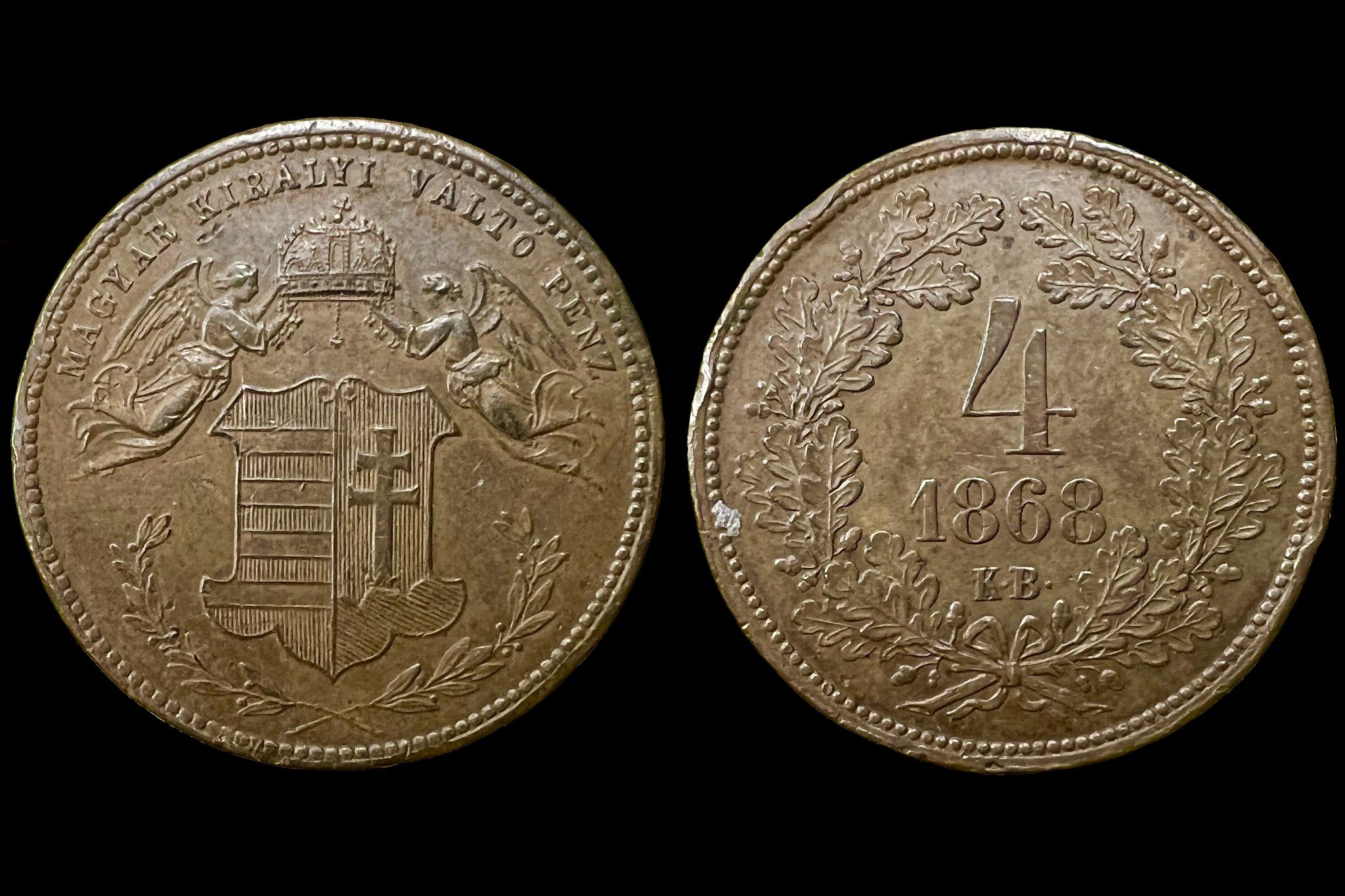 Franz Joseph 4 Krajcár (1868)K-B 