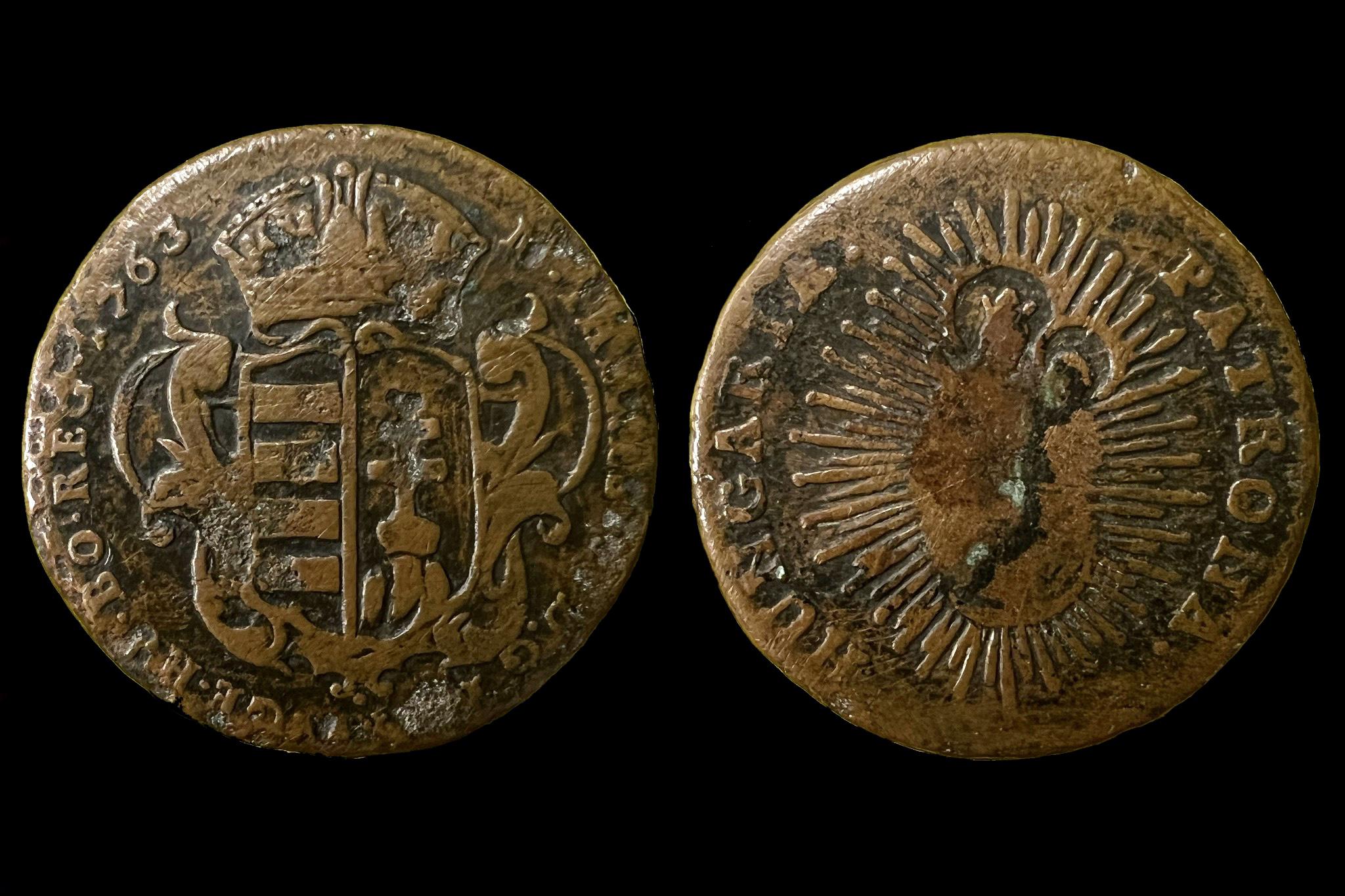 Maria Theresia   ia 1 Dénár (1763)  Éh-1278 