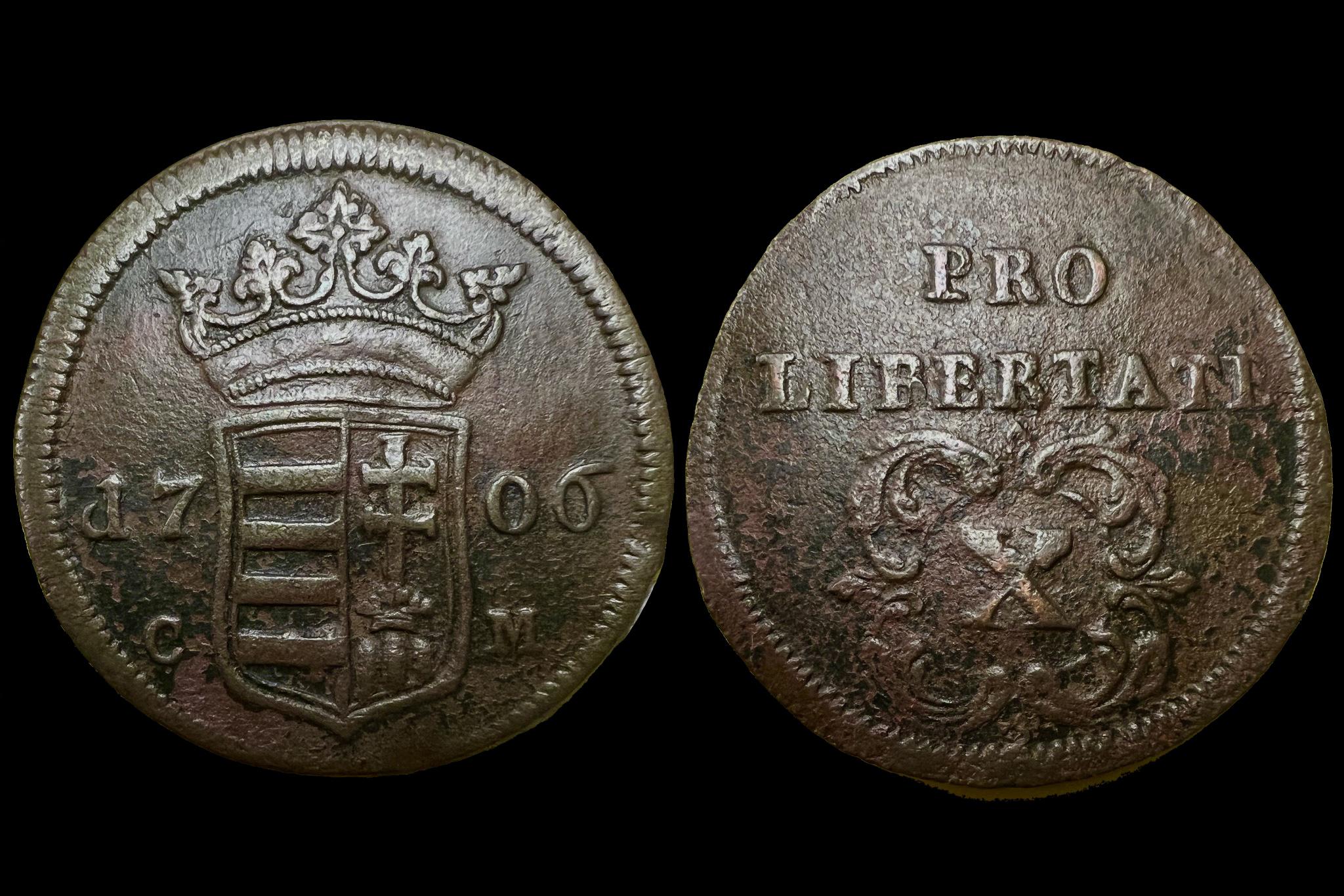 II. Rákóczi Ferenc X poltura Éh-1133 (1706)C-M 