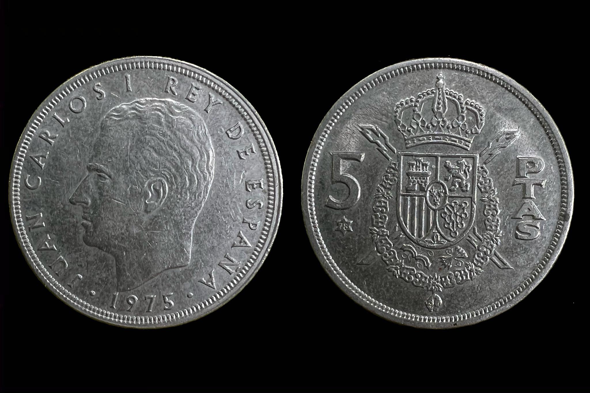 Spanyolország 5 Ptas (1975) 