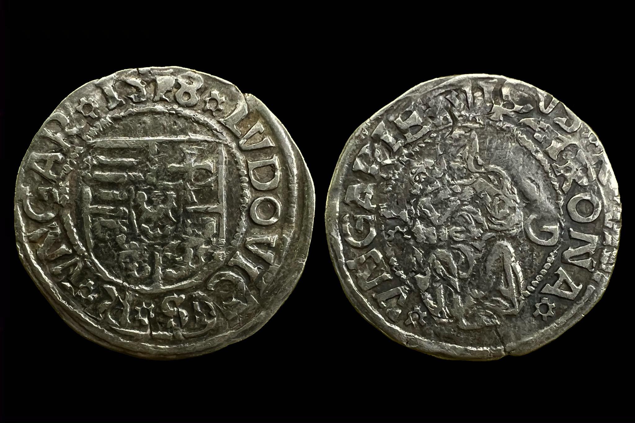II. Louis denar (1518) Éh-673 (veretkettőződés) 