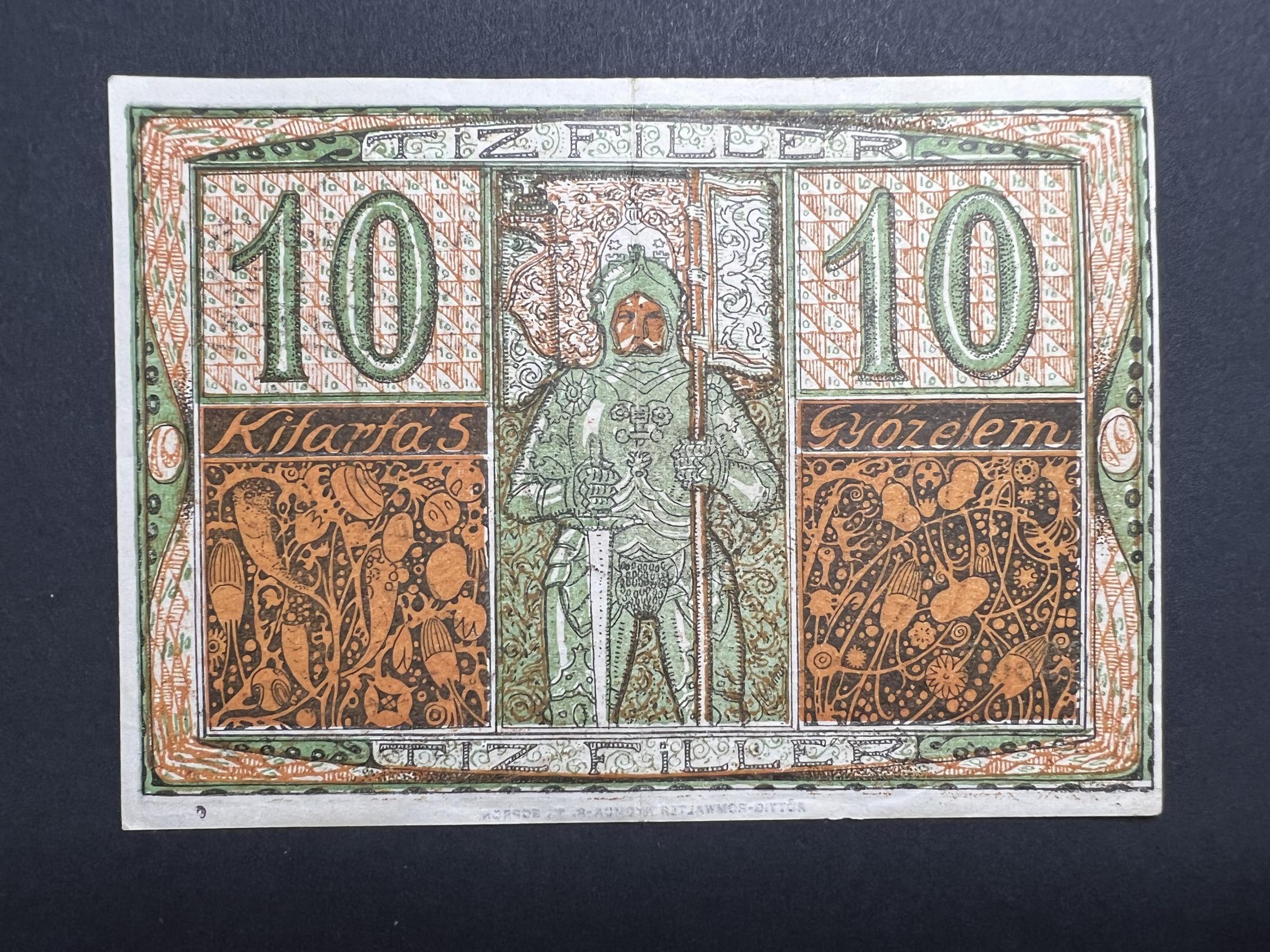 Sopron 10 fillér (1918) VF 