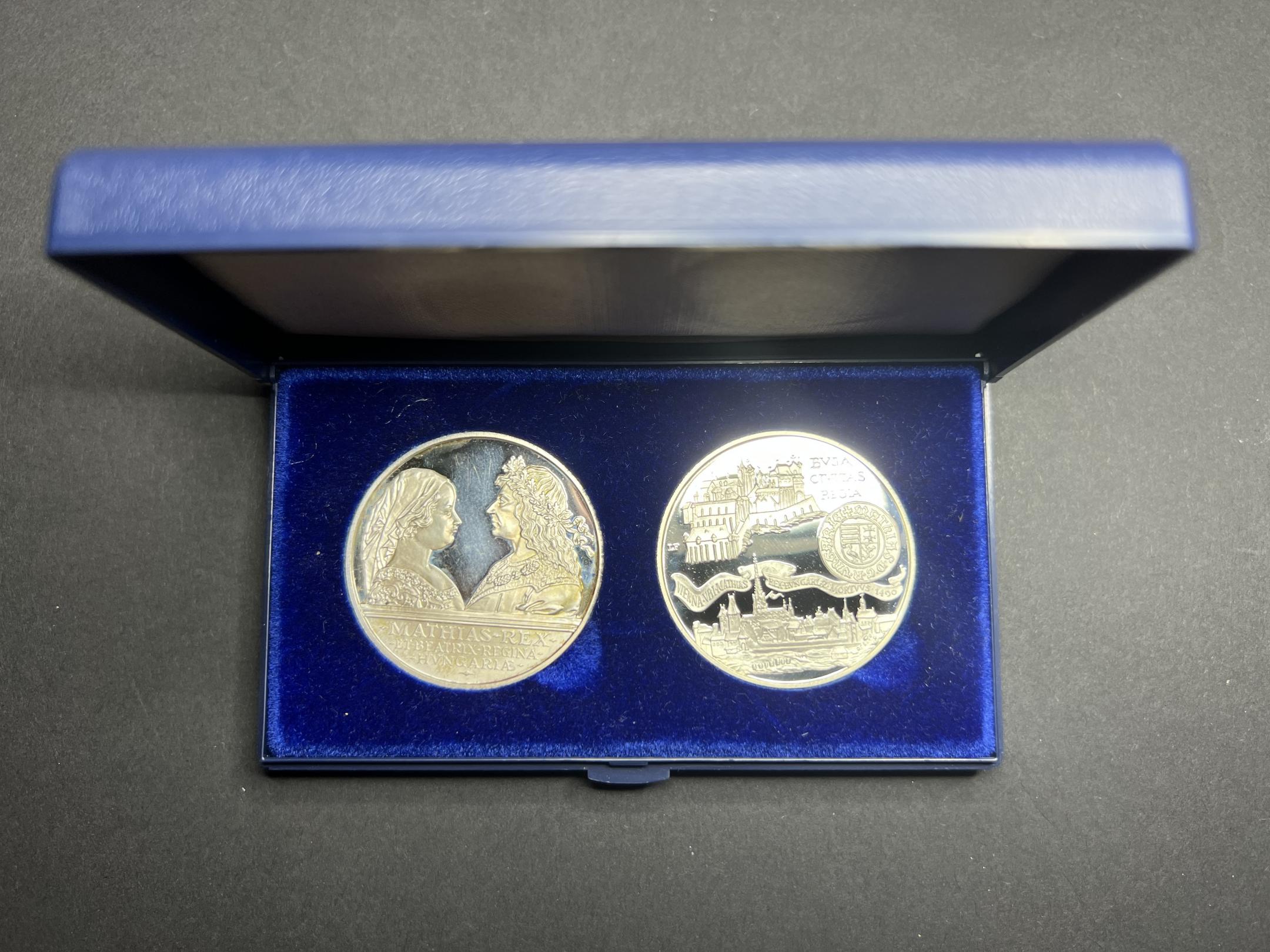 Mátyás király halálának 500. évf 500 Forint 1990 emlékérmepár PP
