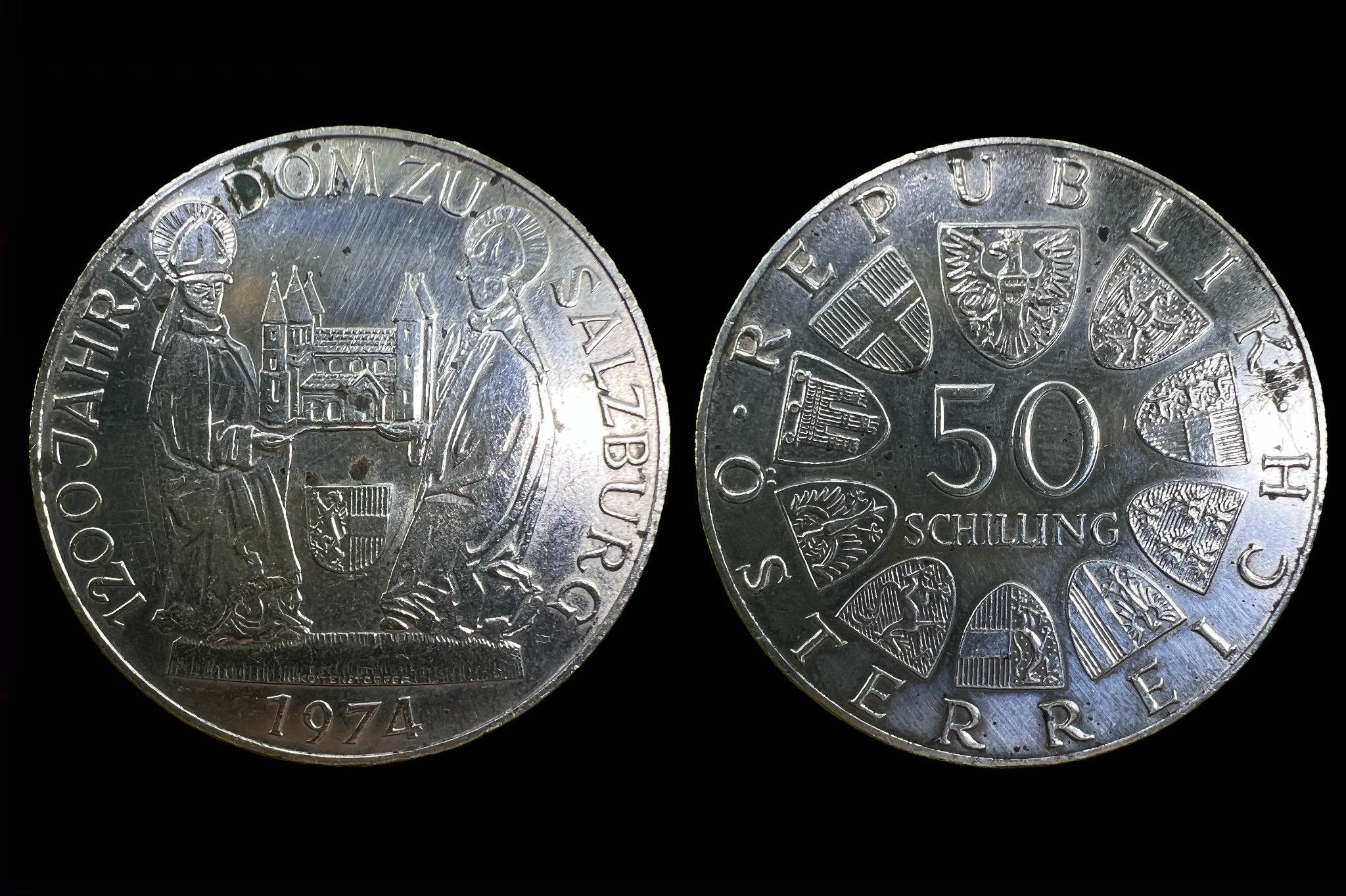 50 Schilling (1974)Salzburg Katedral KM2921 