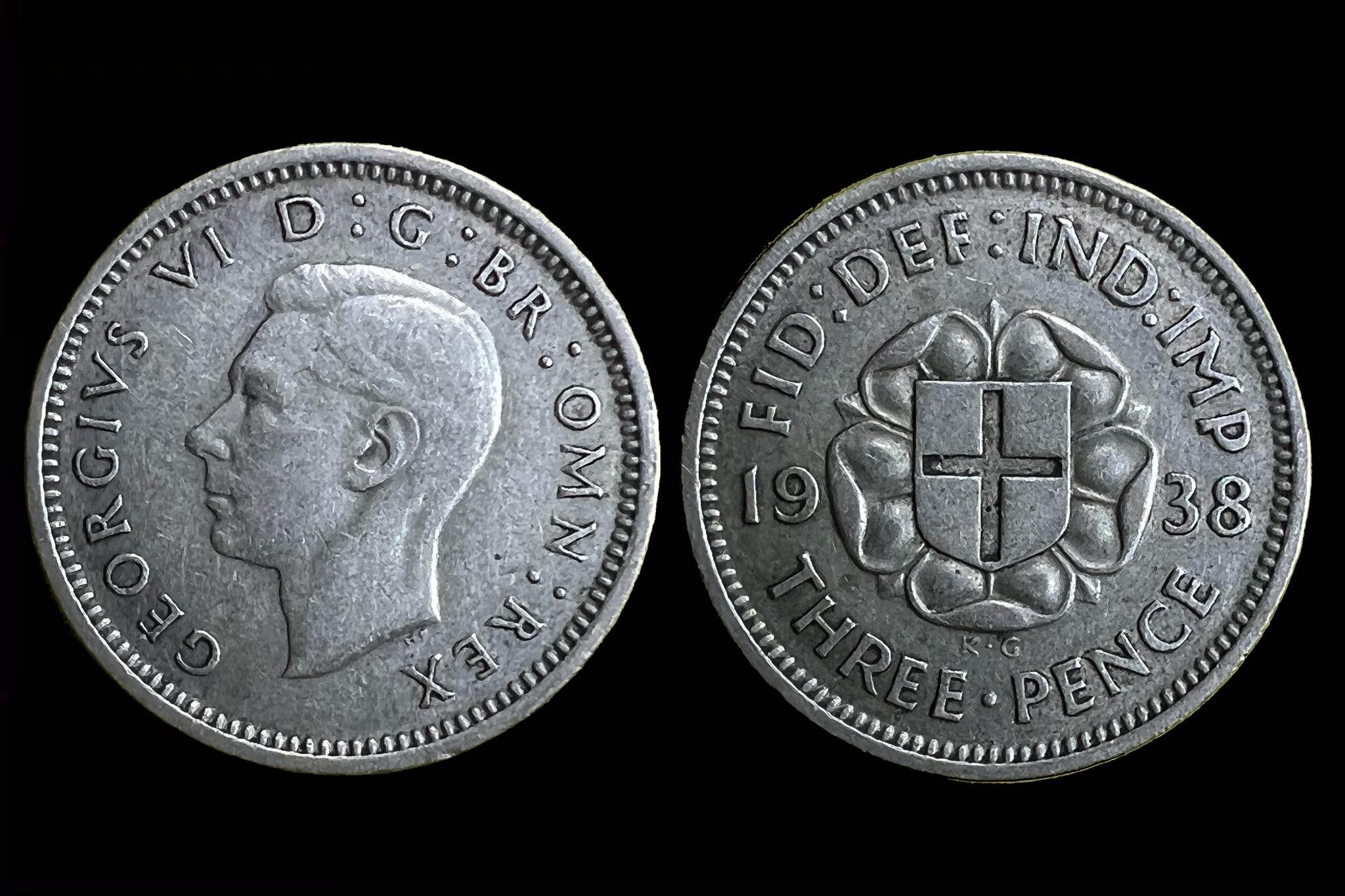 VI.György 3 Penny (Anglia 1938) KM848 