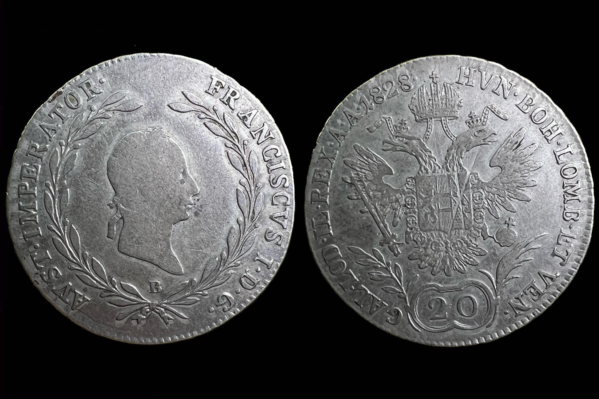 Franz 20 kreutzer (1828)B 