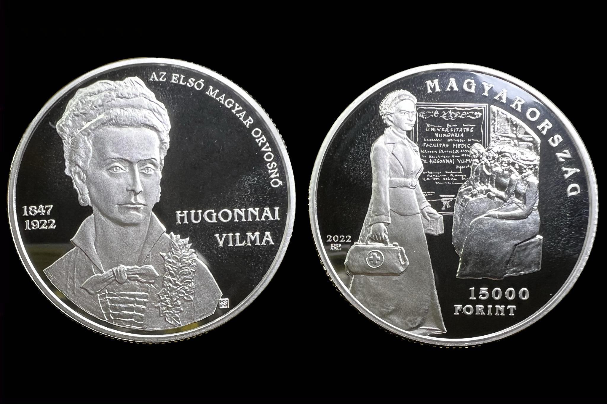 2022. évi Hugonnai Vilma silver emlékérme UNC prospektussal