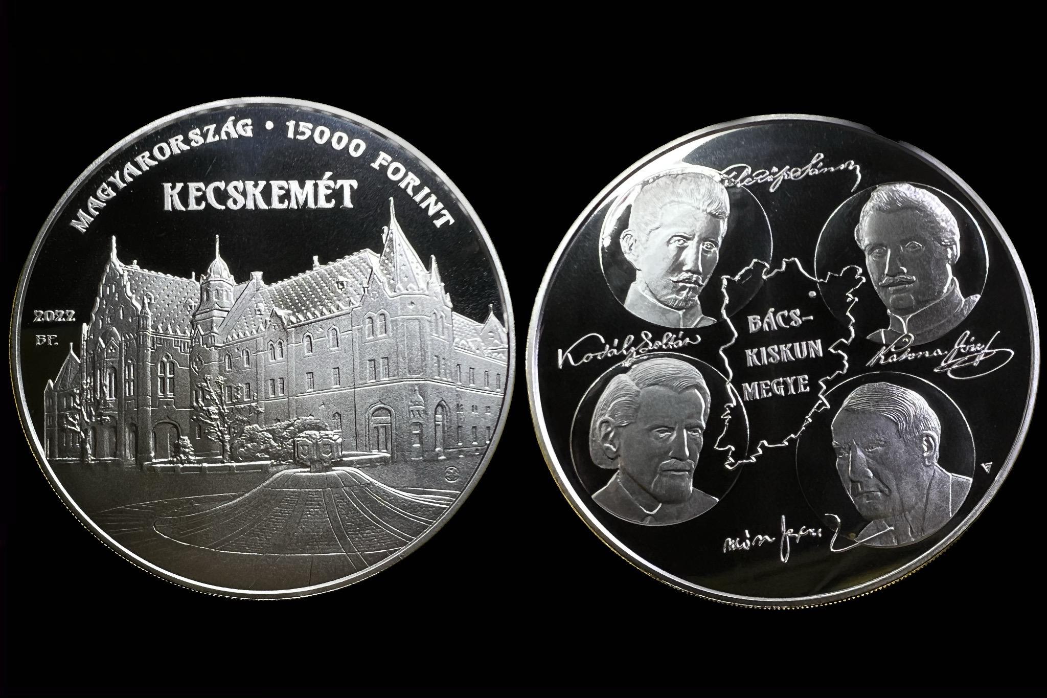 2022. évi Bács-Kiskun megye/ Kecskemét megyék sorozat silver emlékérme UNC prospektussal