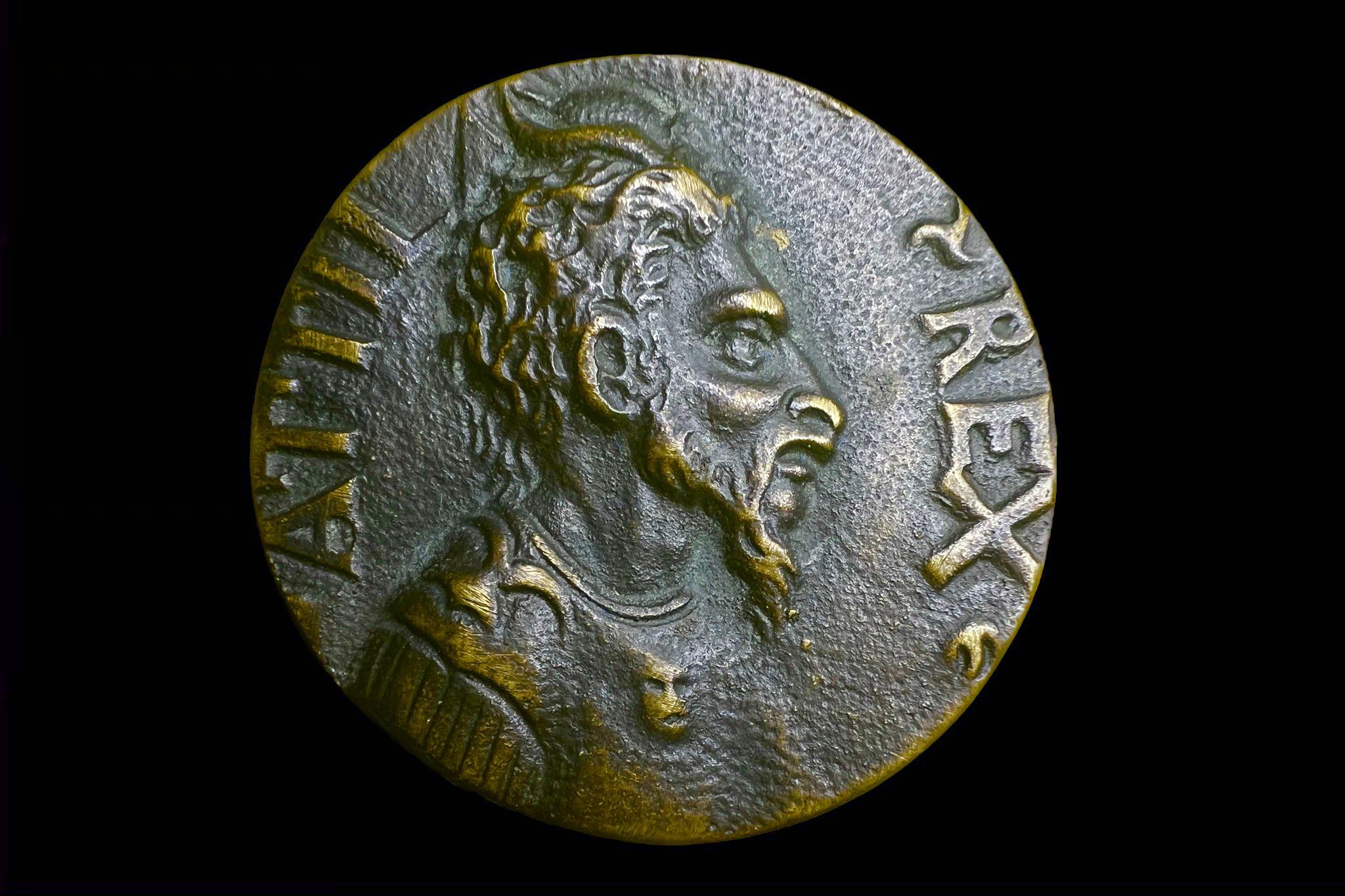 Attila bronz plakett
