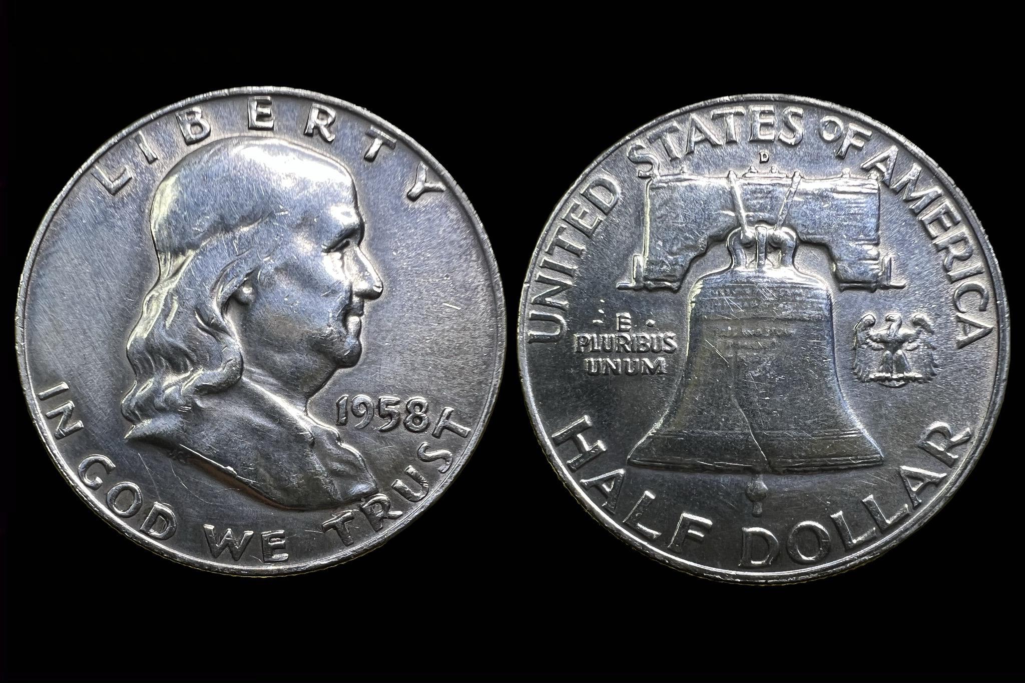 Benjamin Franklin 1/2 dollár (1958) Schön200