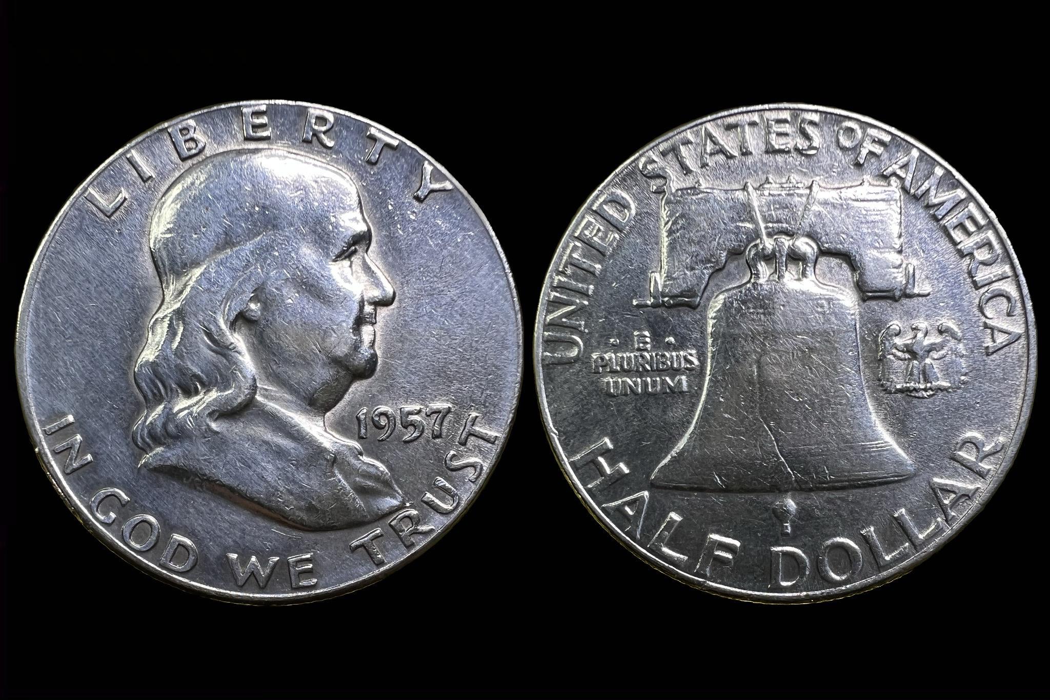 Benjamin Franklin 1/2 dollár (1957) Schön200