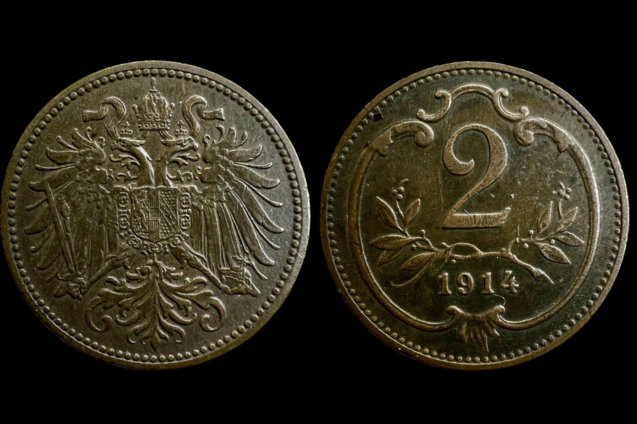 Franz Joseph (1914) 2 heller 