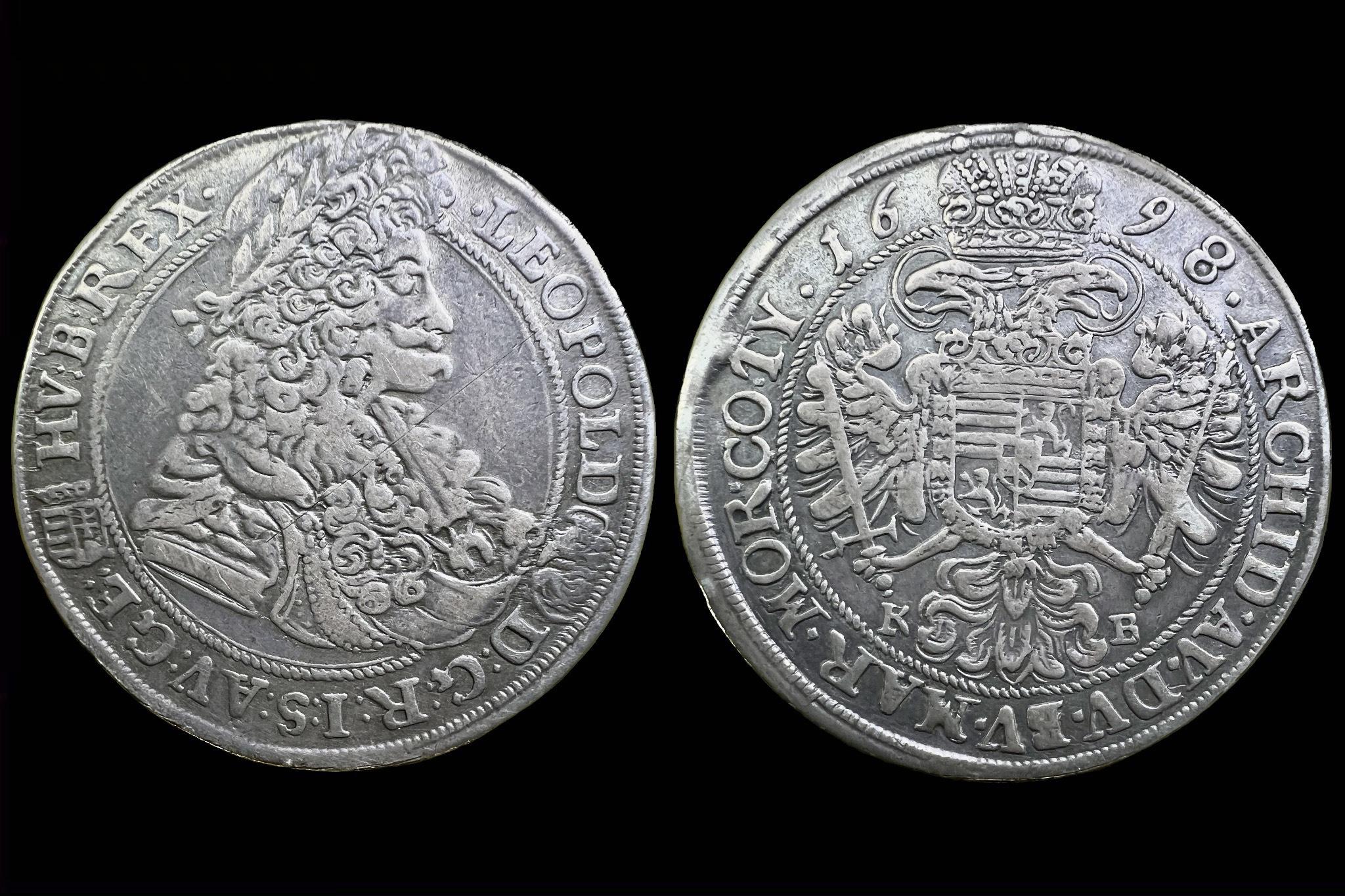 I. Lipót 1/2 Tallér (1698) KB ÉH-1044 