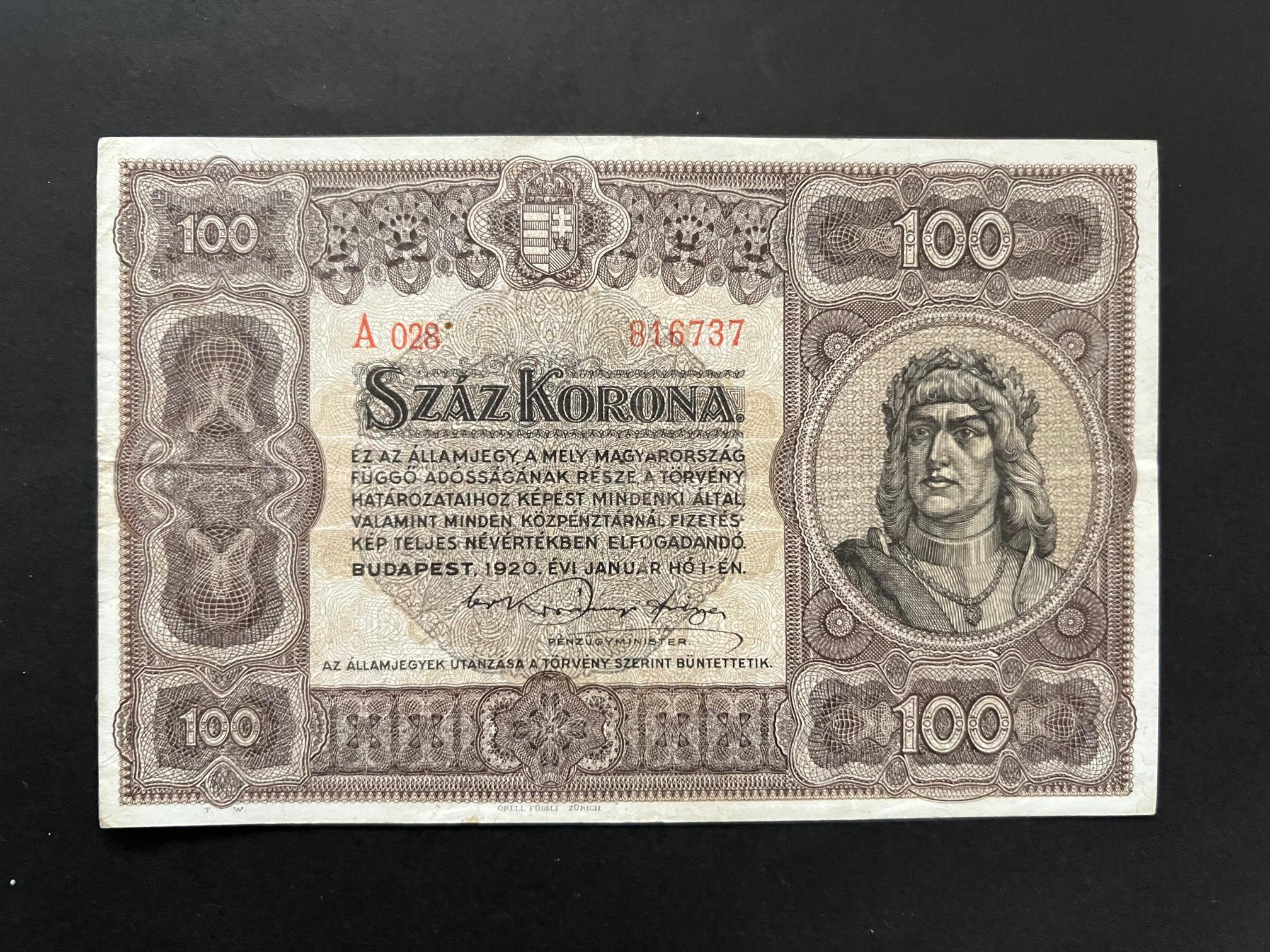 100 Korona (1920) EF