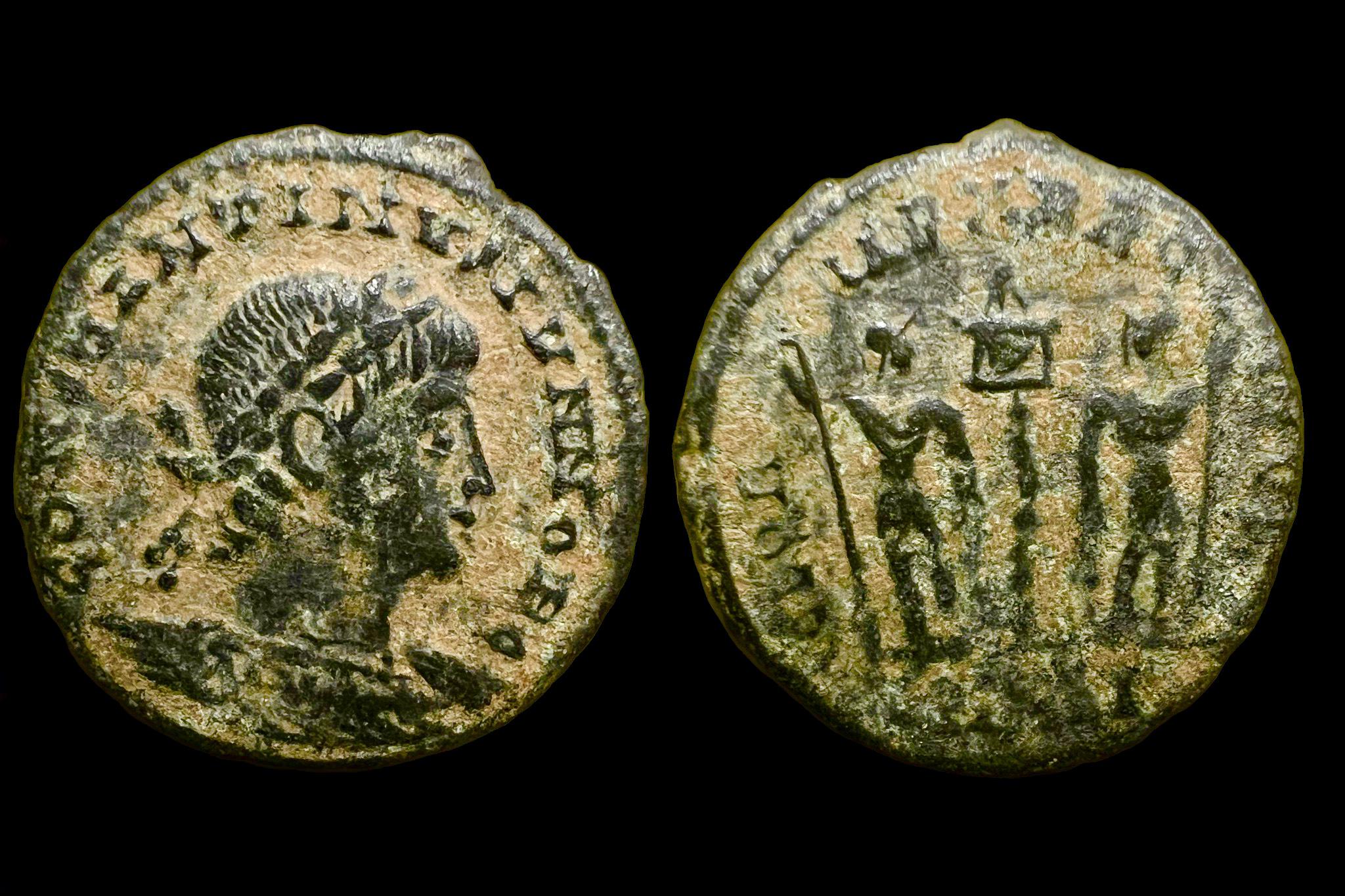 I. Constantine (i.sz.335-337) sivatagi patina AE RIC VII Nic199
