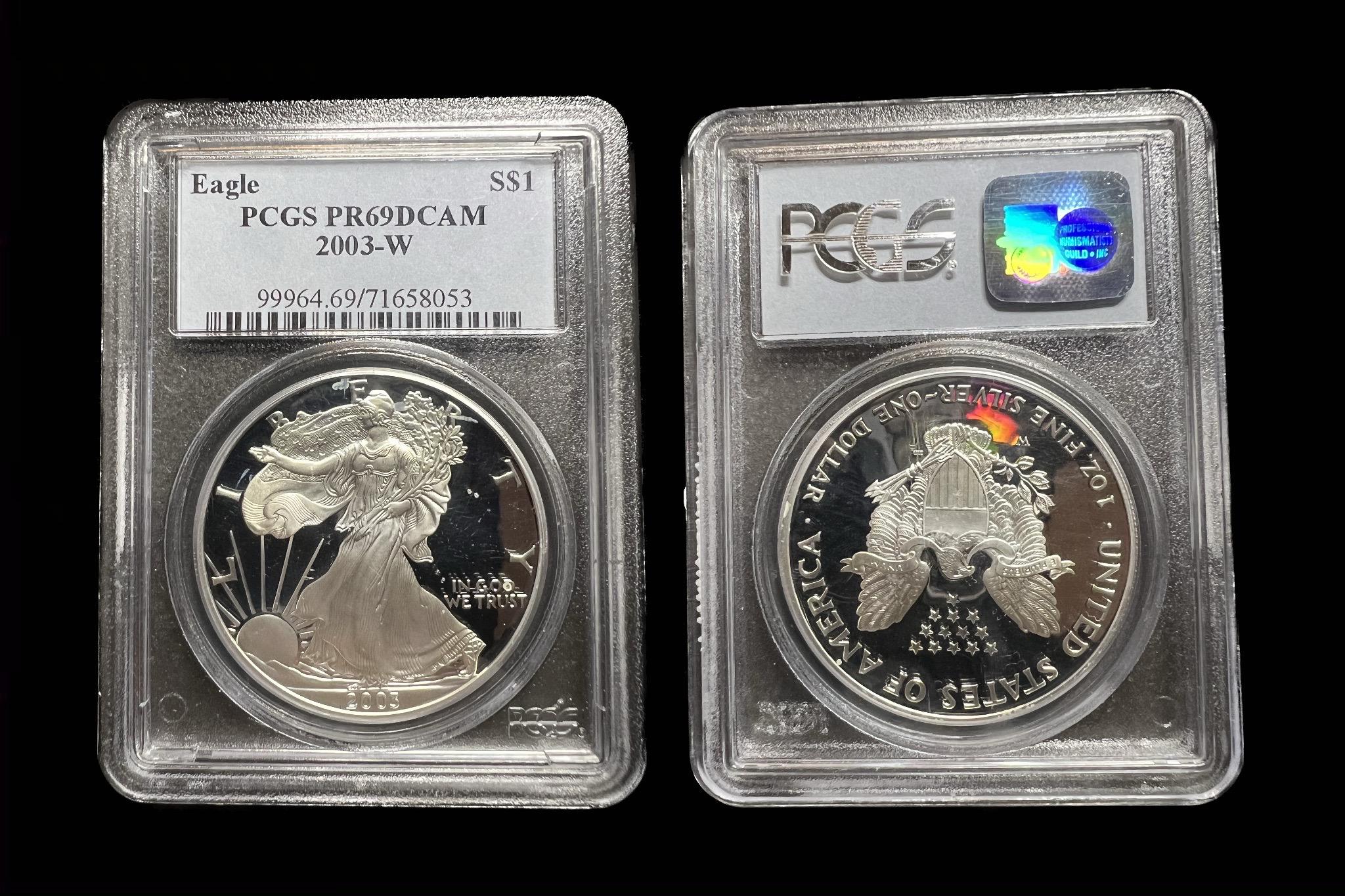 USA 1 Dollár (2003) West Point UNC Proof PCGS tokban PR69DCAM  