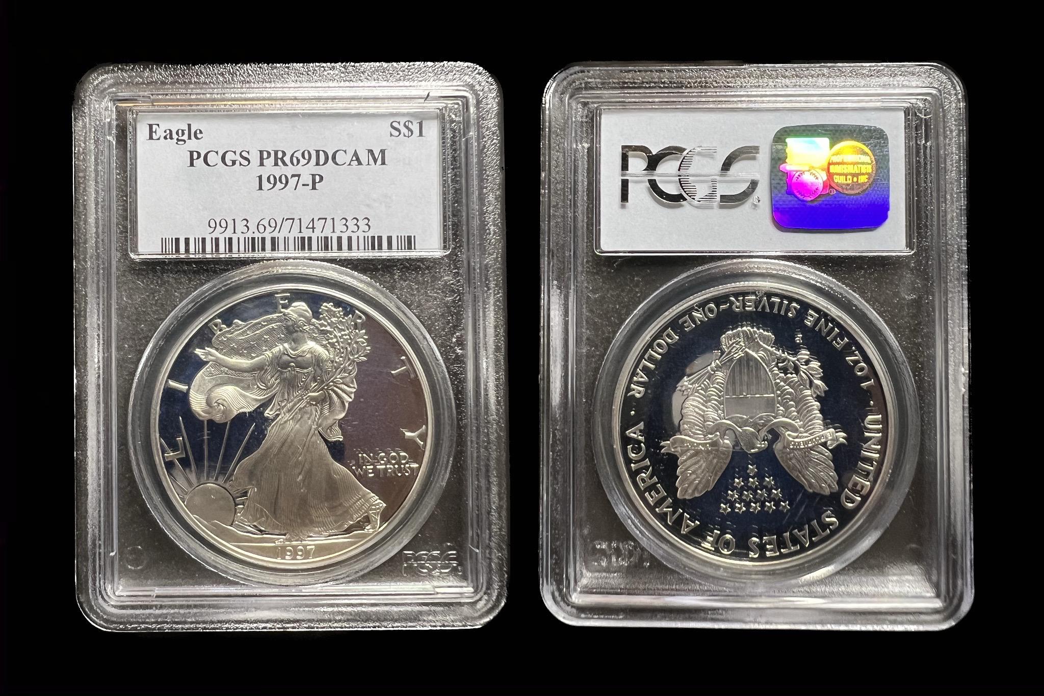USA 1 Dollár (1997) Phiadelphia UNC Proof PCGS tokban PR69DCAM 