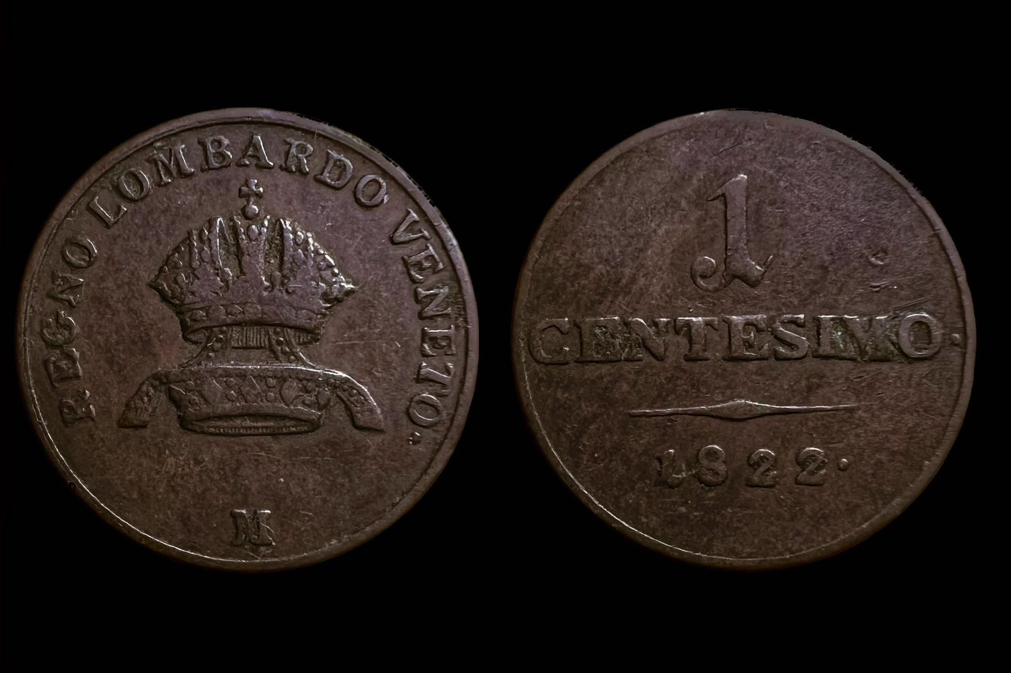 Franz 1 Centesimo (1822) Milano 