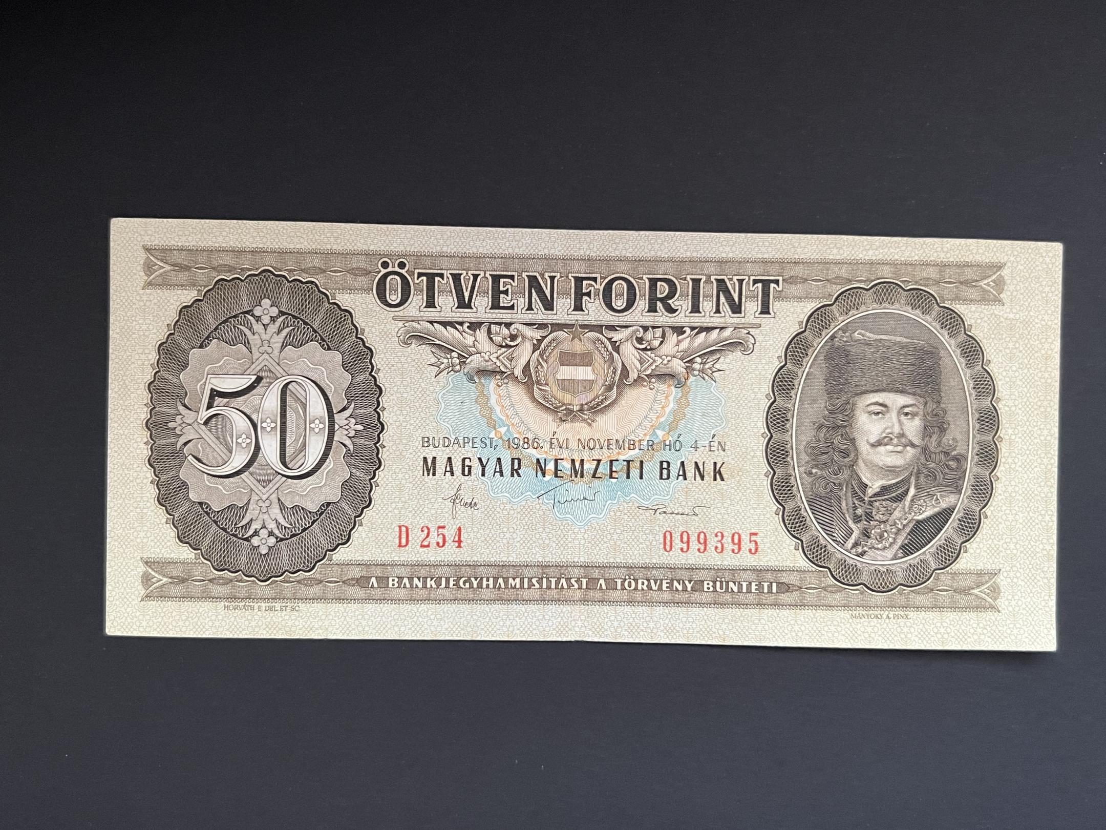 50 Forint (1986)VF Adamo F24