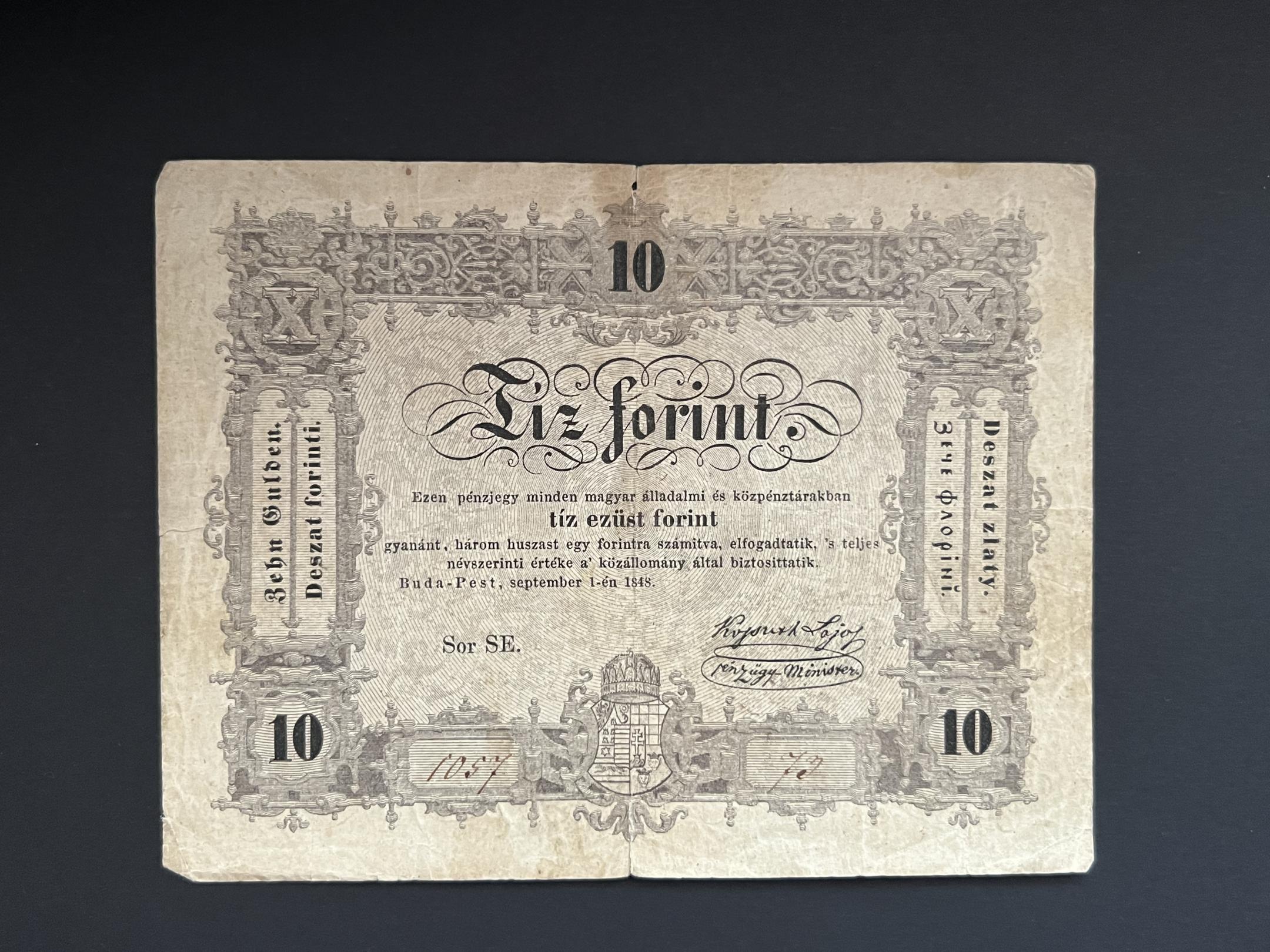 Szabadságharc 10 Forint (1848) F  Adamo G111