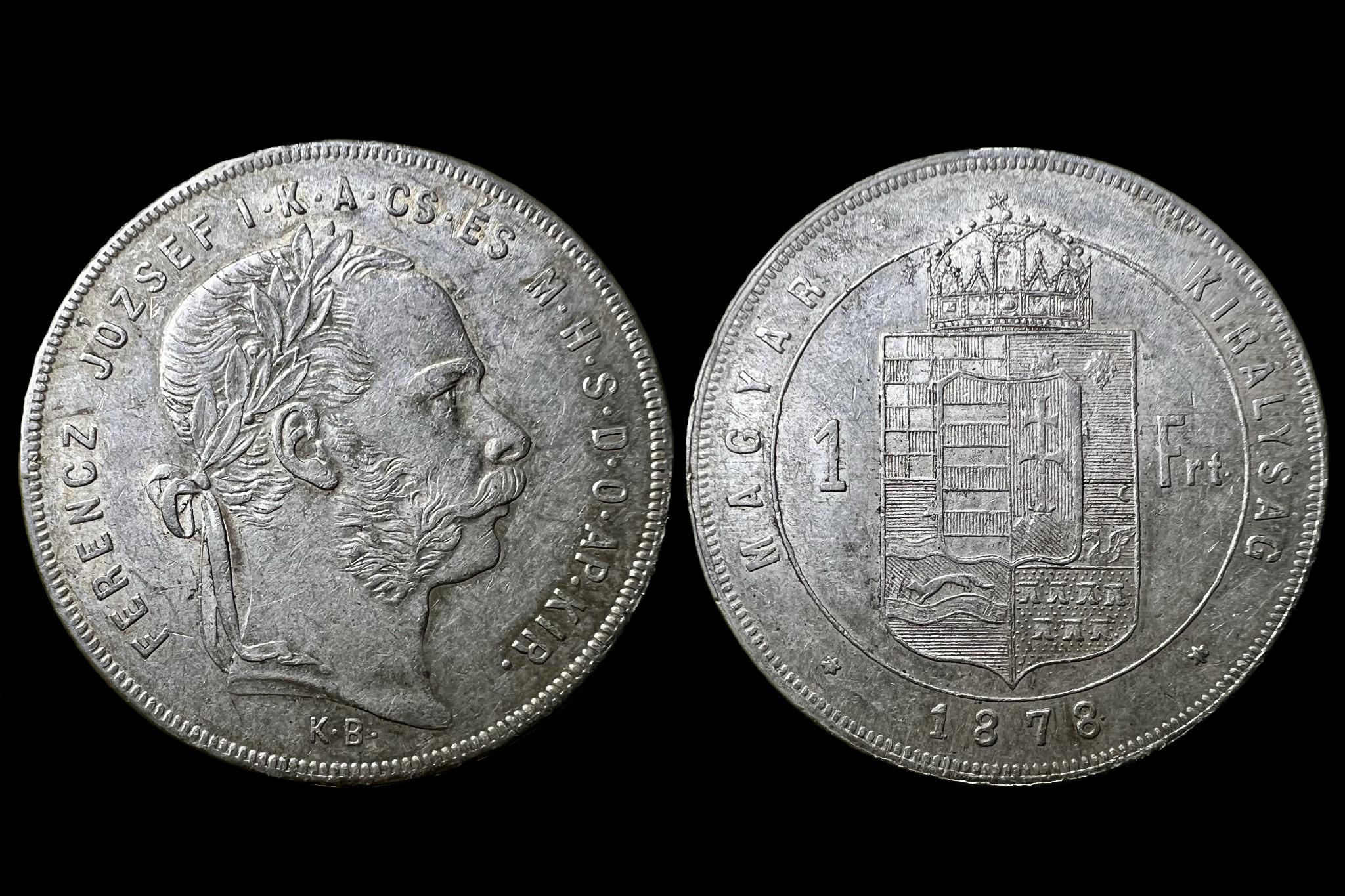 Ferenc József 1 Forint (1878) KB Adamo M15 