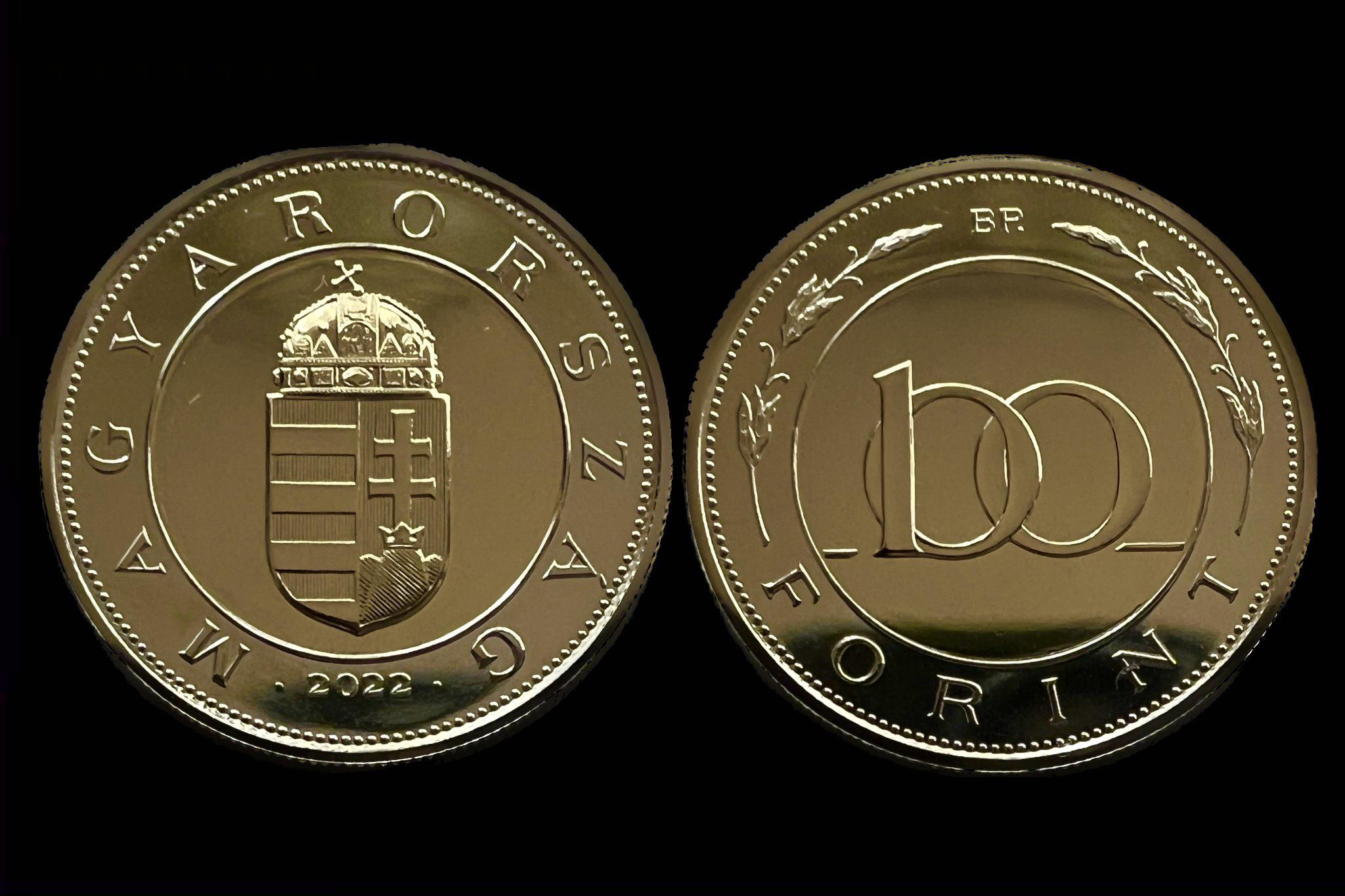 100 Forint (2022) BU UNC Felkefélt, fényesített verőtővel készült veret! 