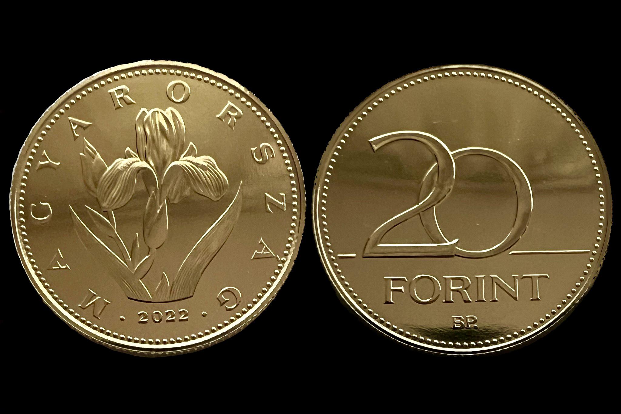 20 Forint (2022) BU UNC Felkefélt, fényesített verőtővel készült veret! 