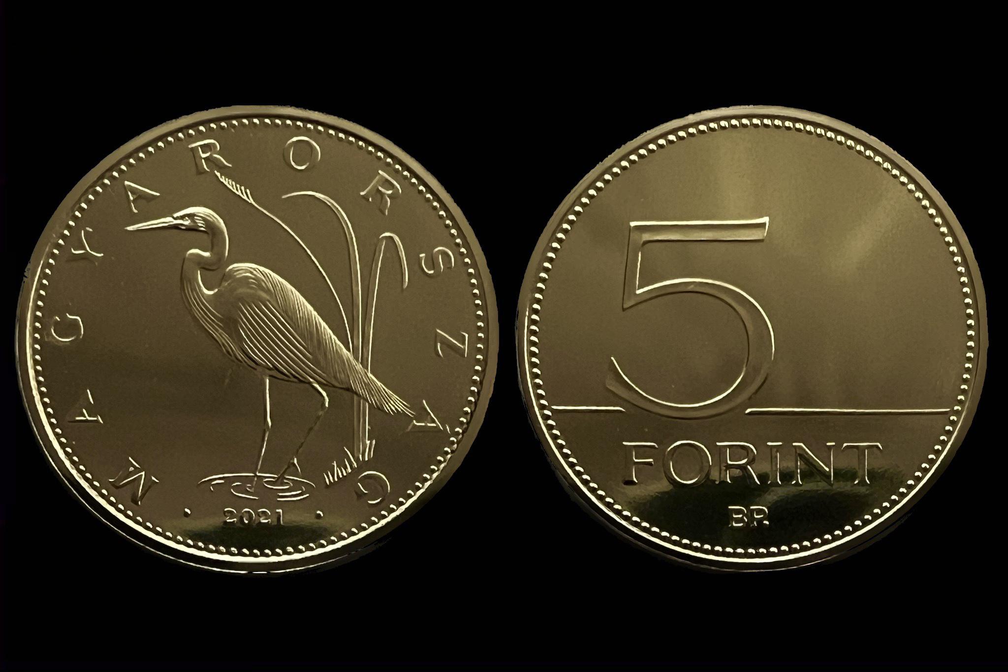 5 Forint (2021) BU UNC Felkefélt, fényesített verőtővel készült veret! 