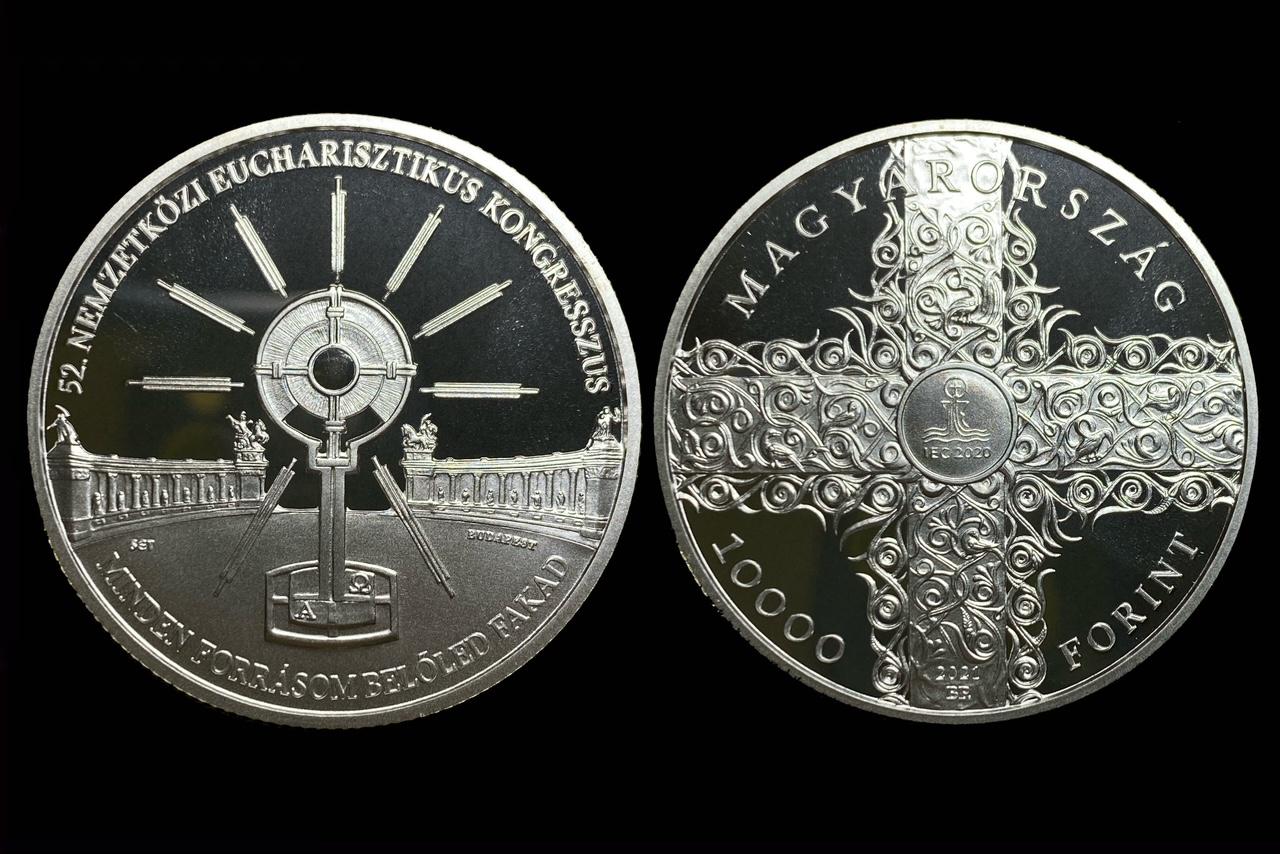 2021. évi Eucharisztikus Kongresszus 10 000 Ft Ag PP UNC prospektussal