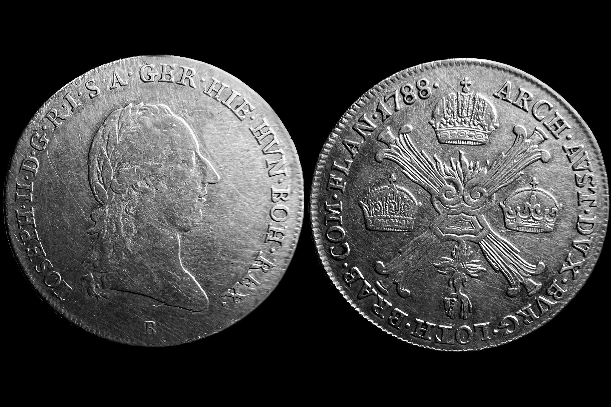 II. József 1/4 Koronatallér (1788) Körmöcbánya Her209 
