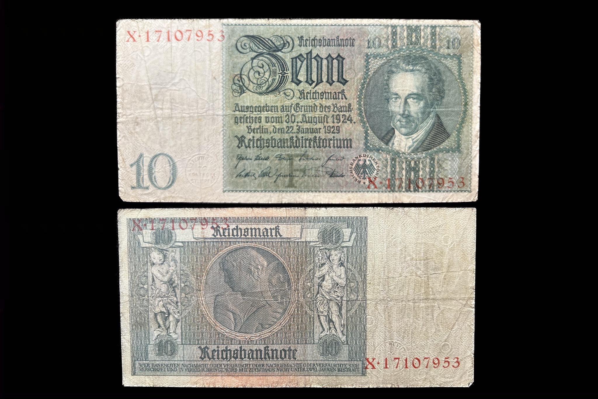 Németország 10 Reichmark (1924_29)X  F