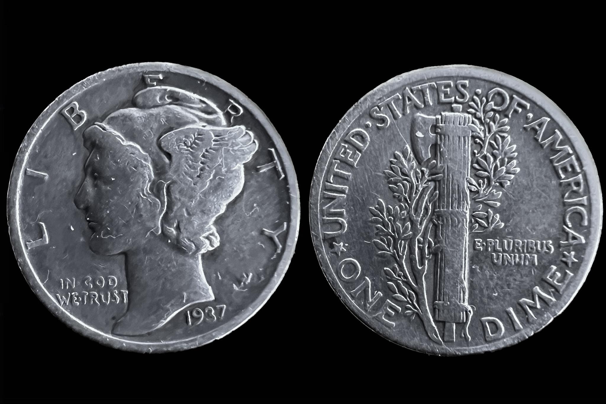 1 dime USA Mercury (1937) Schöne133  