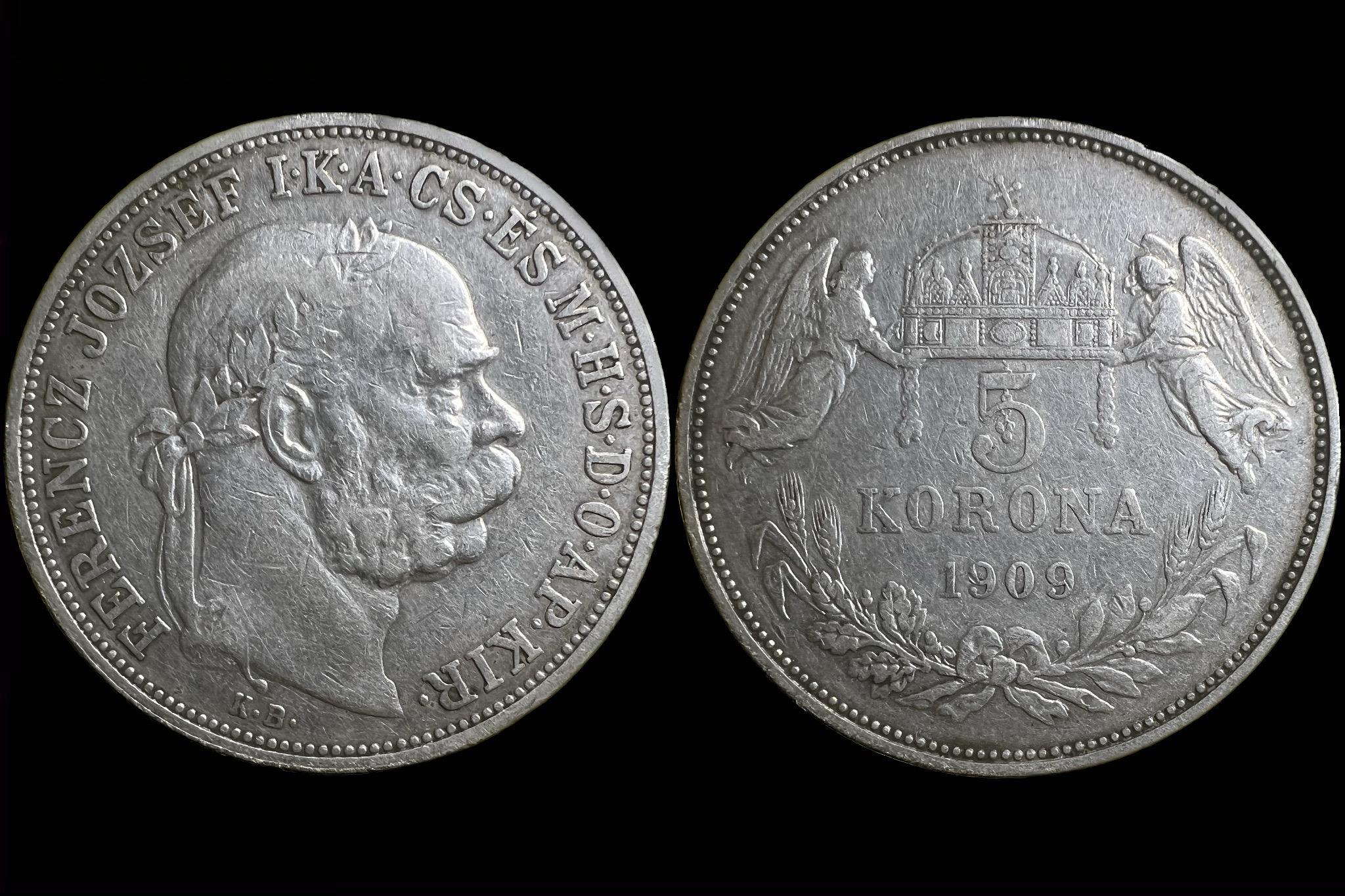 Franz Joseph 5 Korona (1909) 