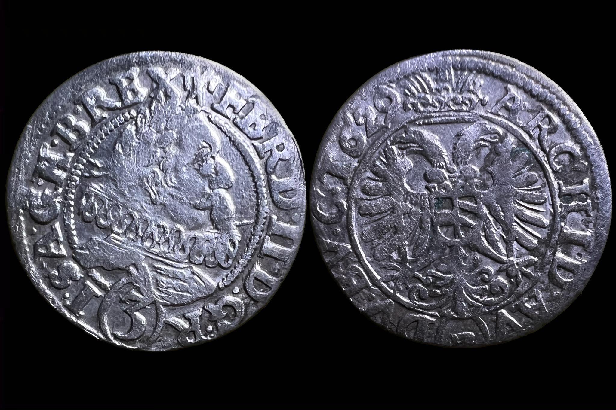 II. Ferdinánd 3 Krajcár (1629) Boroszló KM114