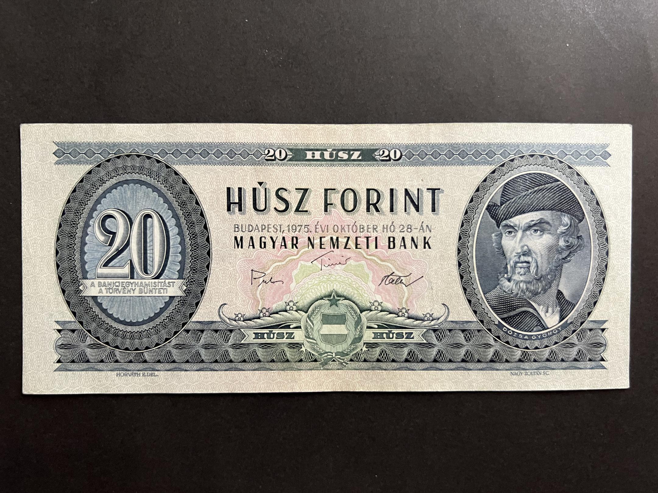 20 Forint (1975) EF Adamo F16