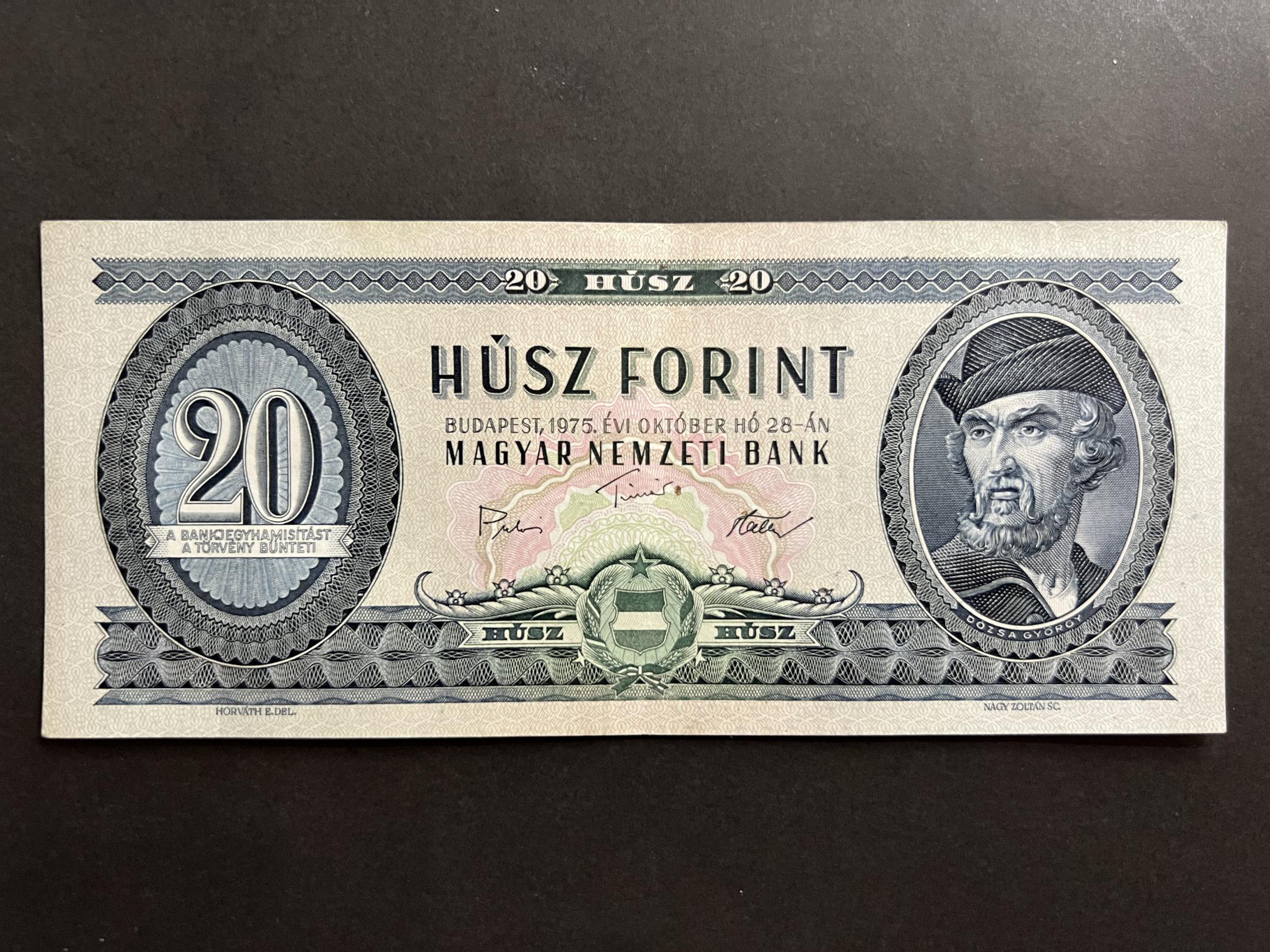 20 Forint (1975) EF Adamo F16