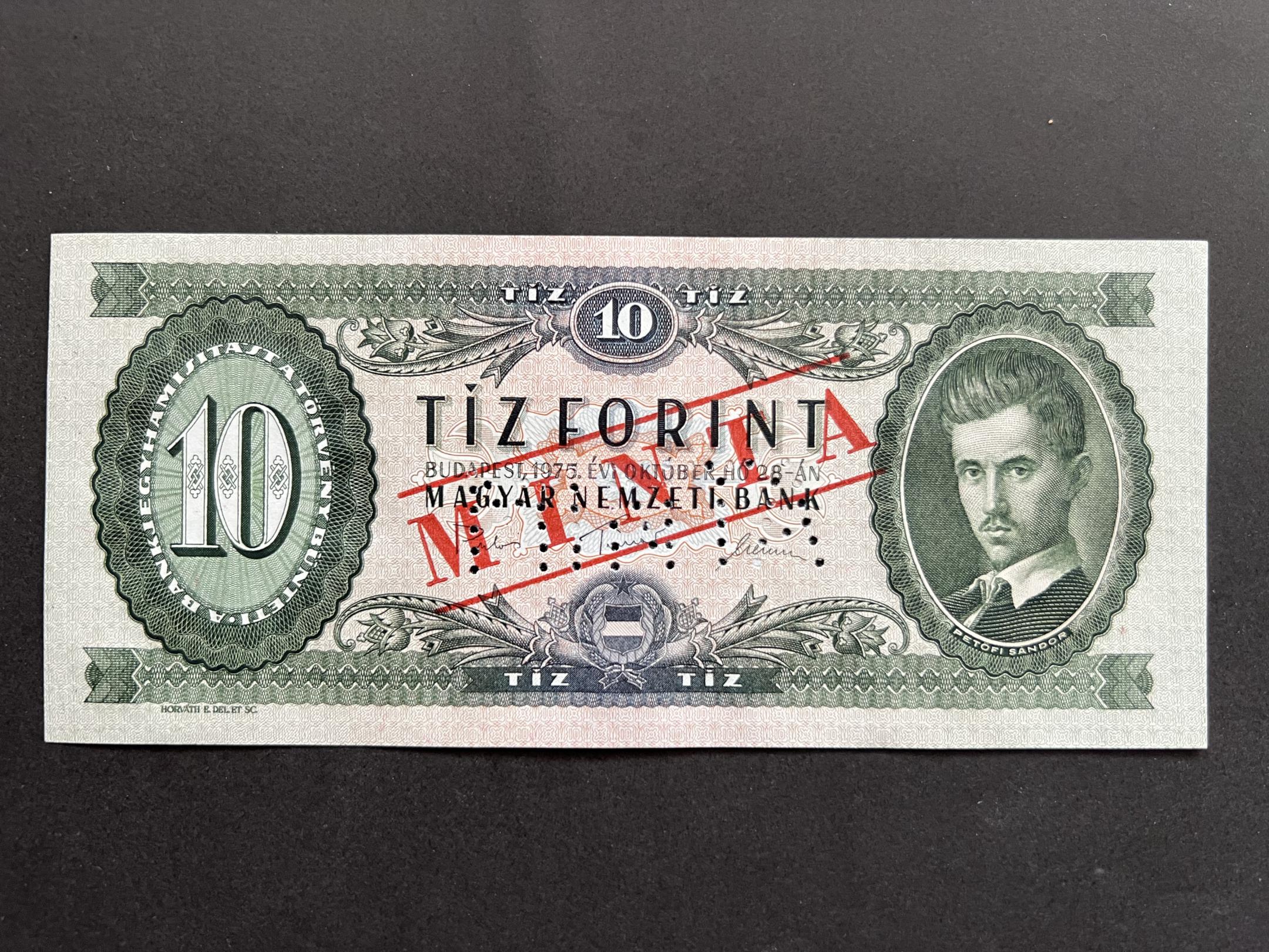 10 Forint (1975) MINTA Adamo F8M UNC