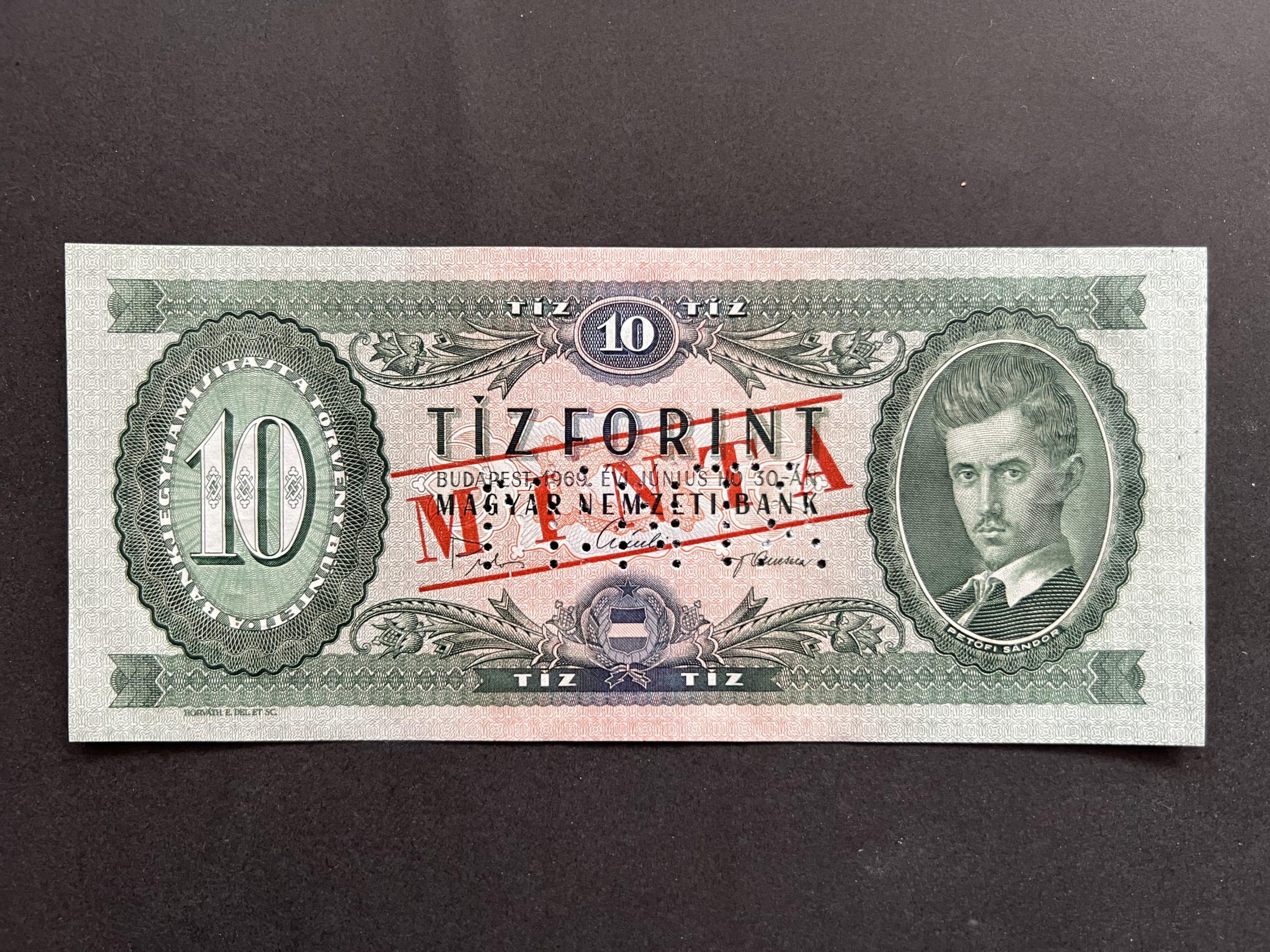 10 Forint (1969) MINTA  Adamo F7Ma UNC