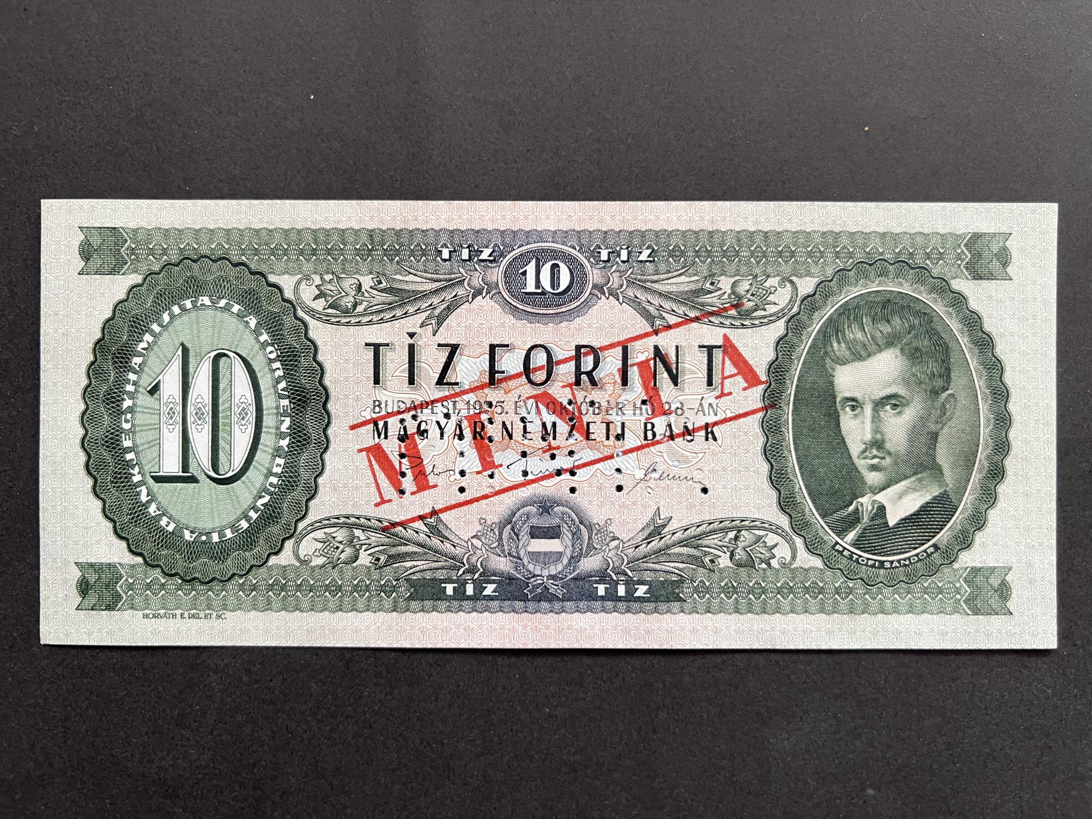 10 Forint (1975) MINTA  Adamo F8M UNC 