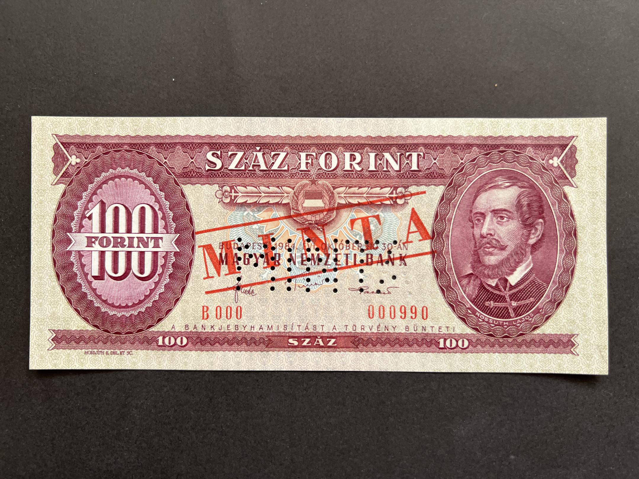100 Forint (1984) MINTA  Adamo F35Ma UNC